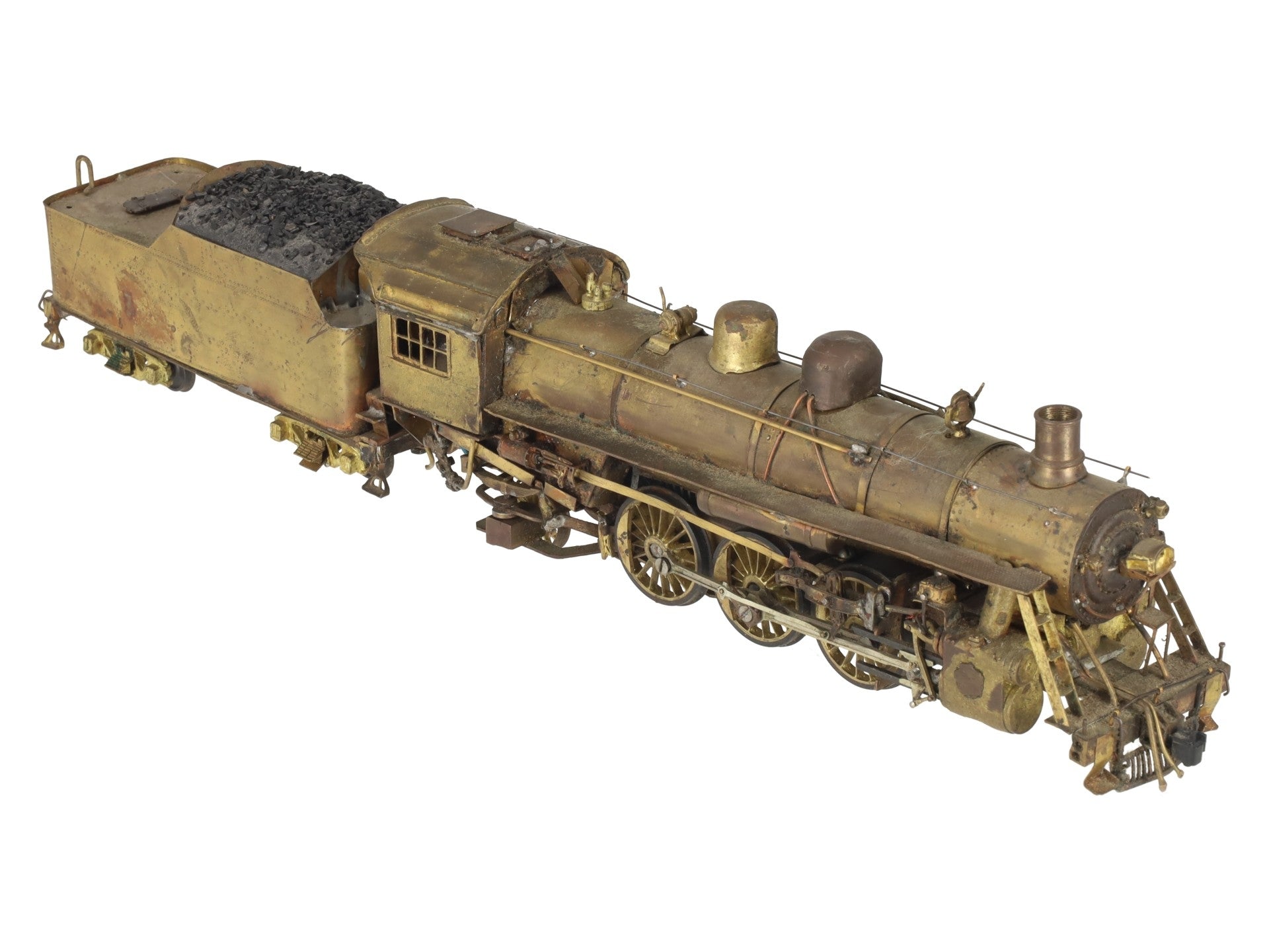 S Scale Brass 4-6-2 Pacific Steam Locomotive & Tender EX