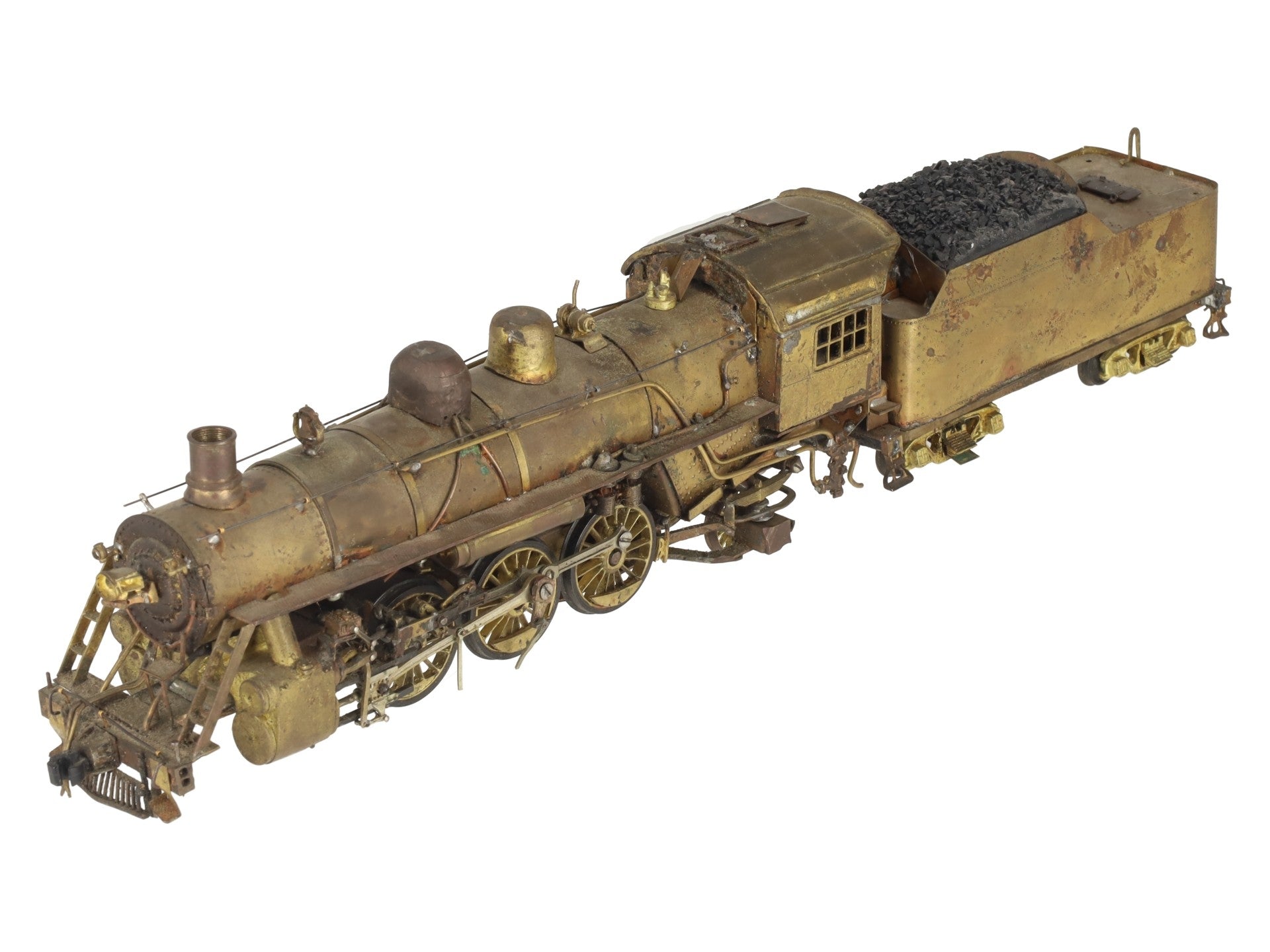 S Scale Brass 4-6-2 Pacific Steam Locomotive & Tender EX