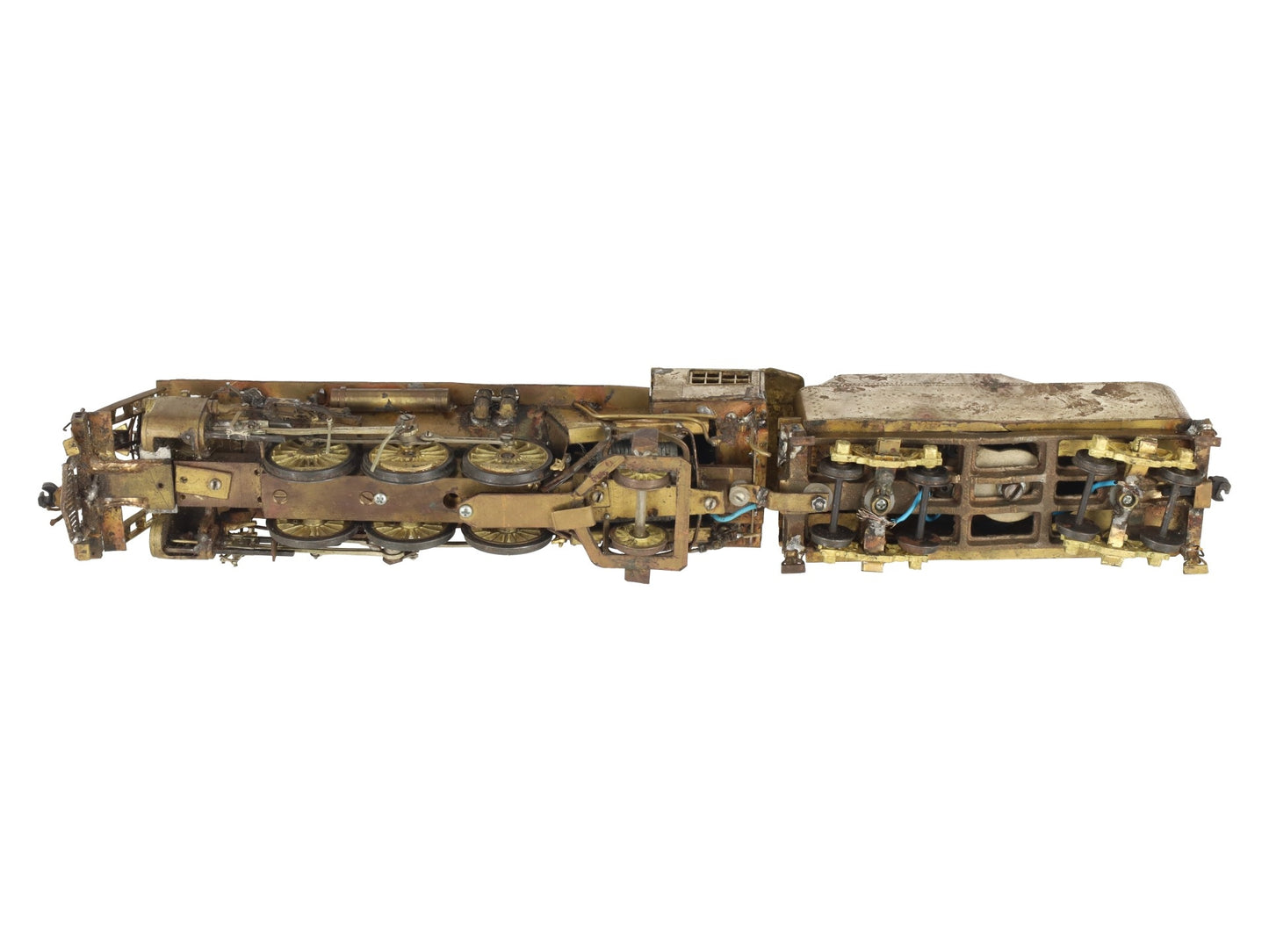 S Scale Brass 4-6-2 Pacific Steam Locomotive & Tender EX