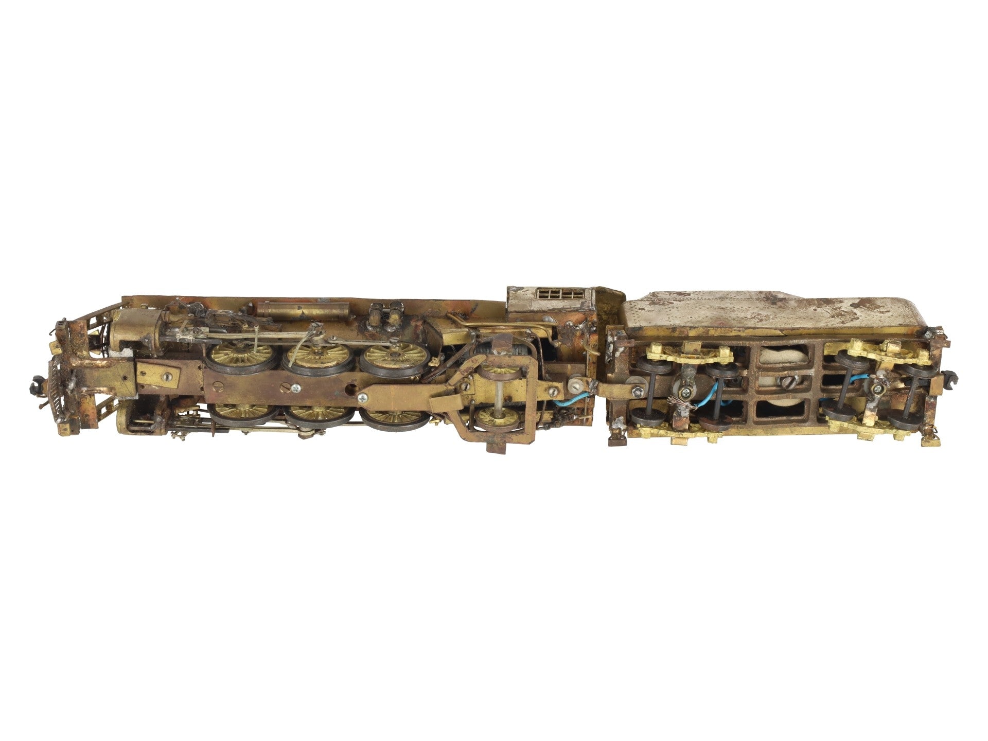 S Scale Brass 4-6-2 Pacific Steam Locomotive & Tender EX