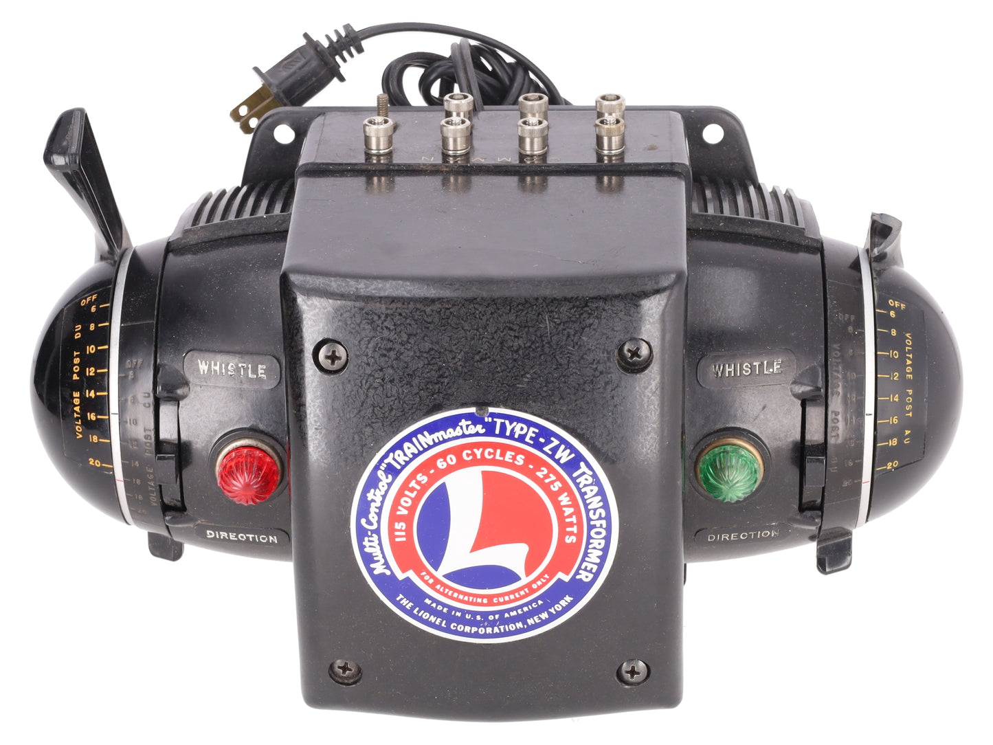 Lionel ZW O Gauge Vintage Trainmaster 275 Watt Transformer with Whistle VG
