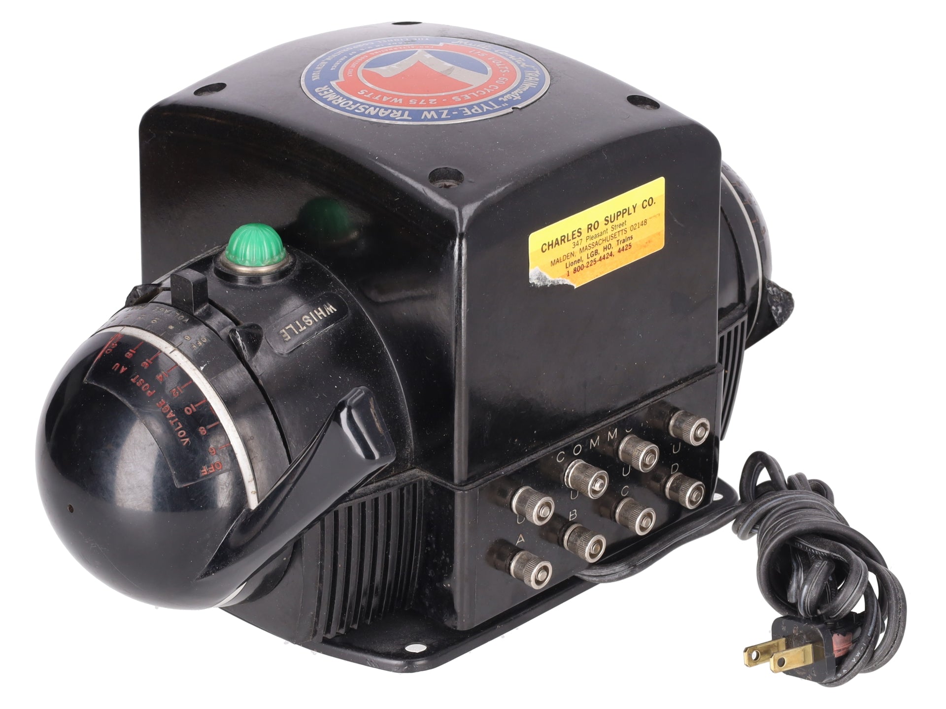 Lionel ZW O Gauge Vintage Trainmaster 275 Watt Transformer with Whistle VG