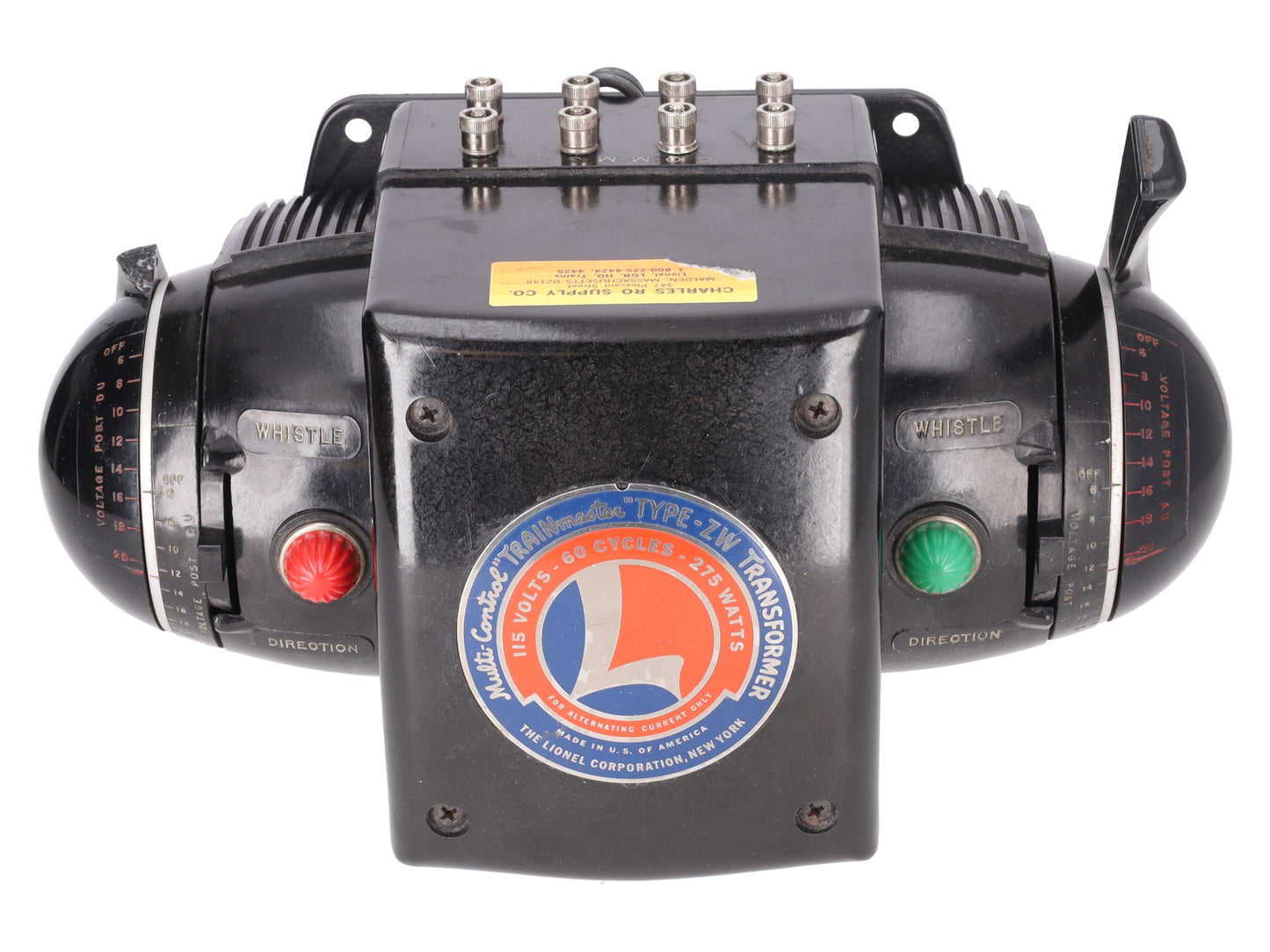 Lionel ZW O Gauge Vintage Trainmaster 275 Watt Transformer with Whistle VG