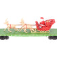 MTH 30-76741 O Christmas Flat Car w/ LED Lights, Santa Sleigh & Reindeer #122518