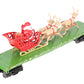 MTH 30-76741 O Christmas Flat Car w/ LED Lights, Santa Sleigh & Reindeer #122518