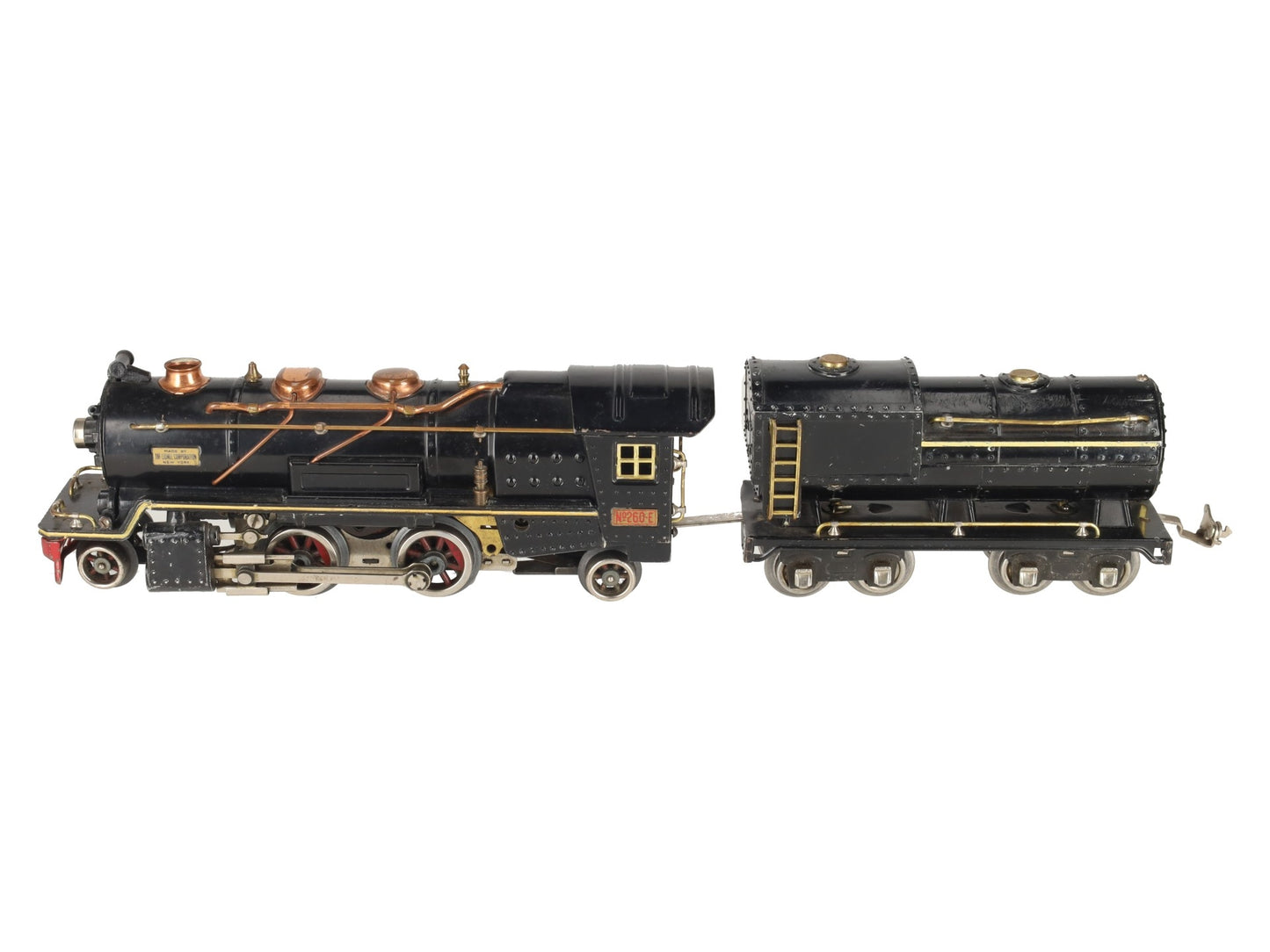 Lionel 260E Vintage O Prewar 2-4-2 Tinplate Steam Locomotive w/ 260T Tender VG
