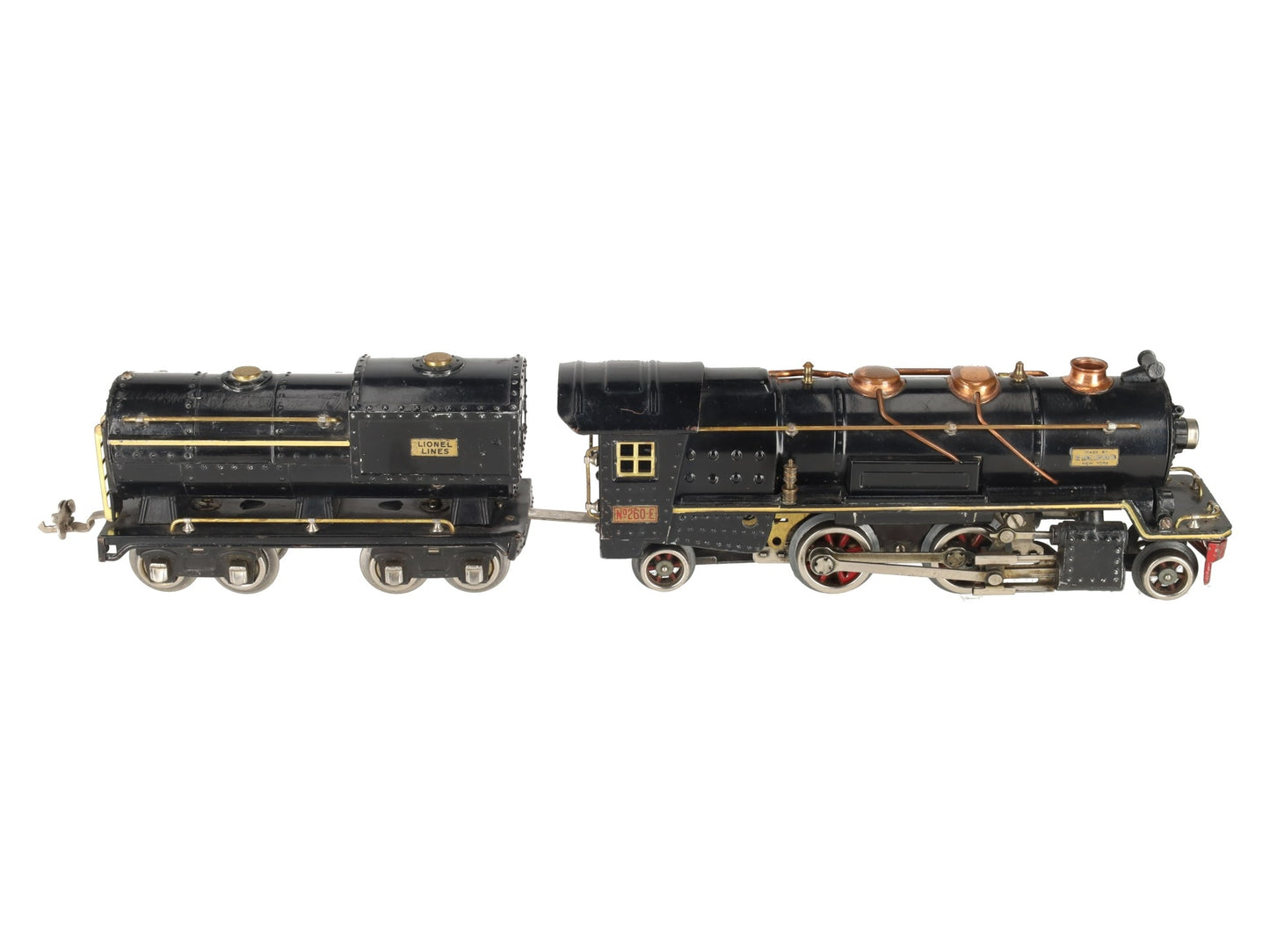 Lionel 260E Vintage O Prewar 2-4-2 Tinplate Steam Locomotive w/ 260T Tender VG
