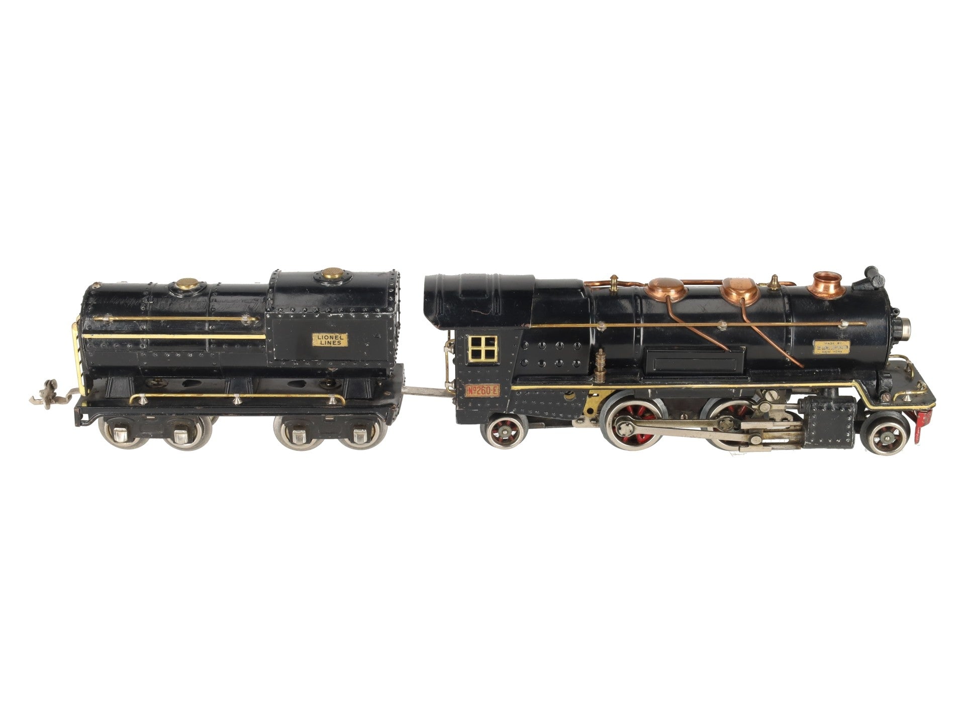 Lionel 260E Vintage O Prewar 2-4-2 Tinplate Steam Locomotive w/ 260T Tender VG