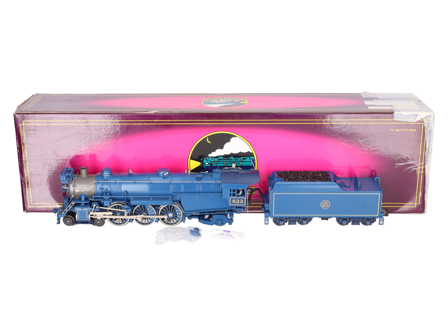 MTH 20-3028-1 O Jersey Central 4-6-2 Blue Comet Steam Locomotive & Tender w/PS1 LN/Box