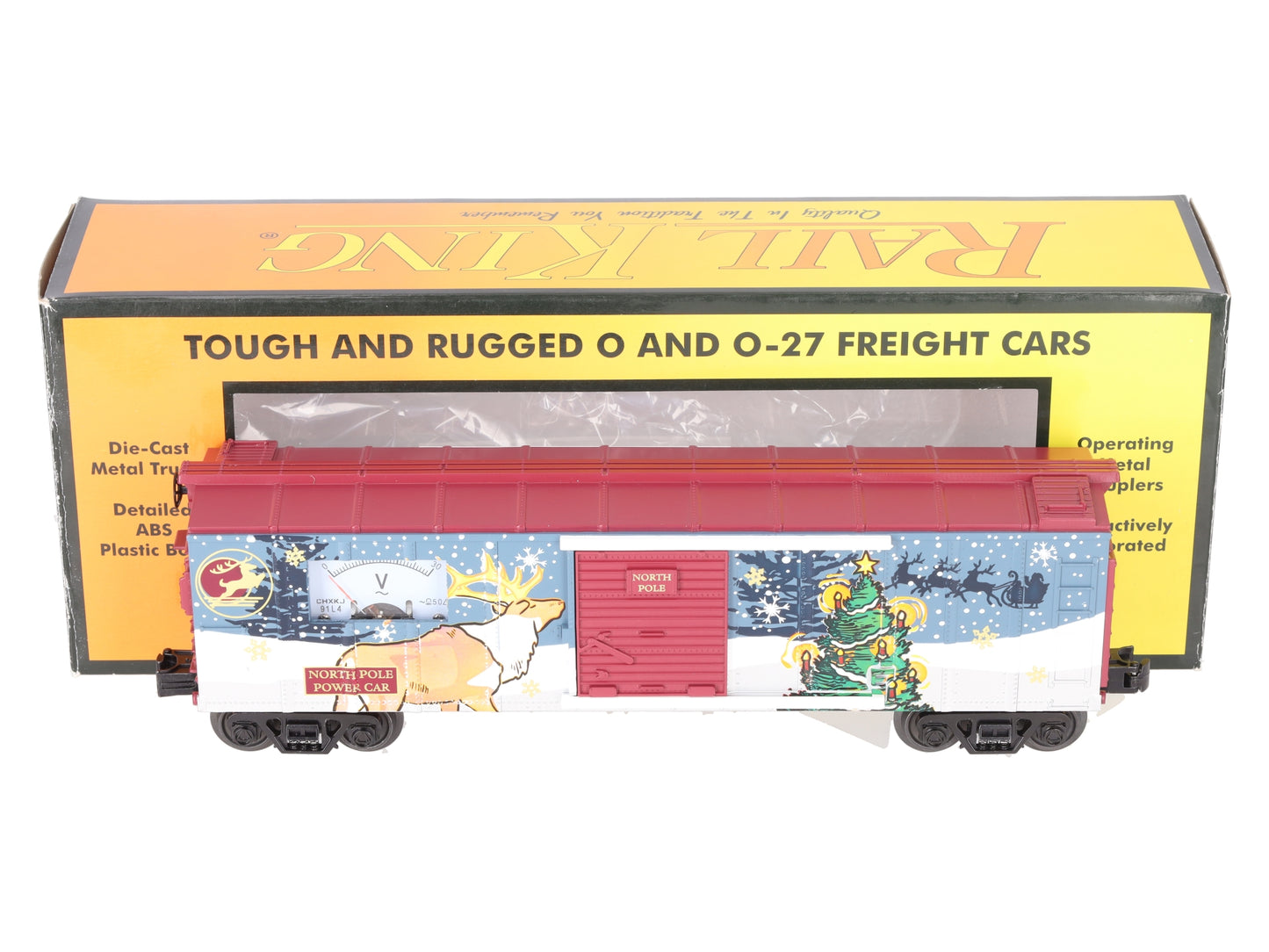 MTH 30-71032 O Gauge North Pole Boxcar w/ Power Meter LN/Box