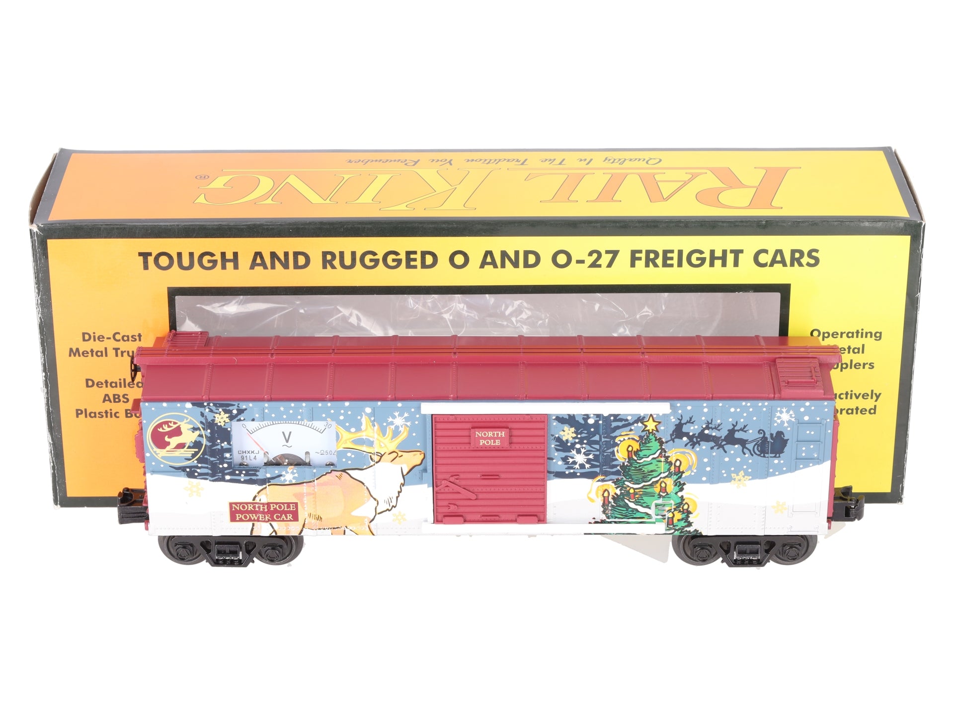 MTH 30-71032 O Gauge North Pole Boxcar w/ Power Meter LN/Box