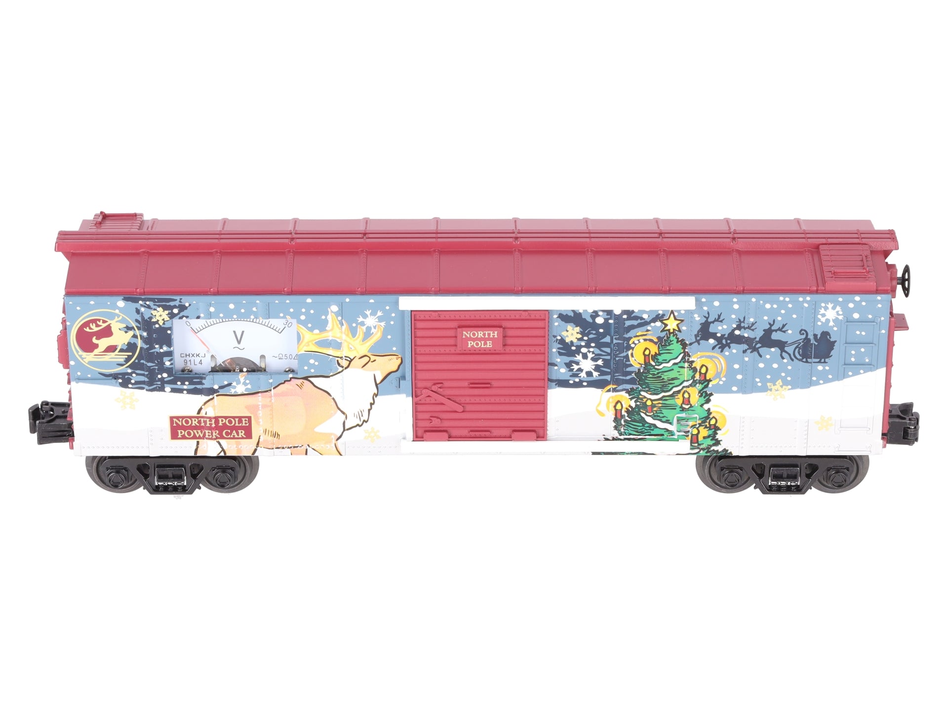 MTH 30-71032 O Gauge North Pole Boxcar w/ Power Meter LN/Box