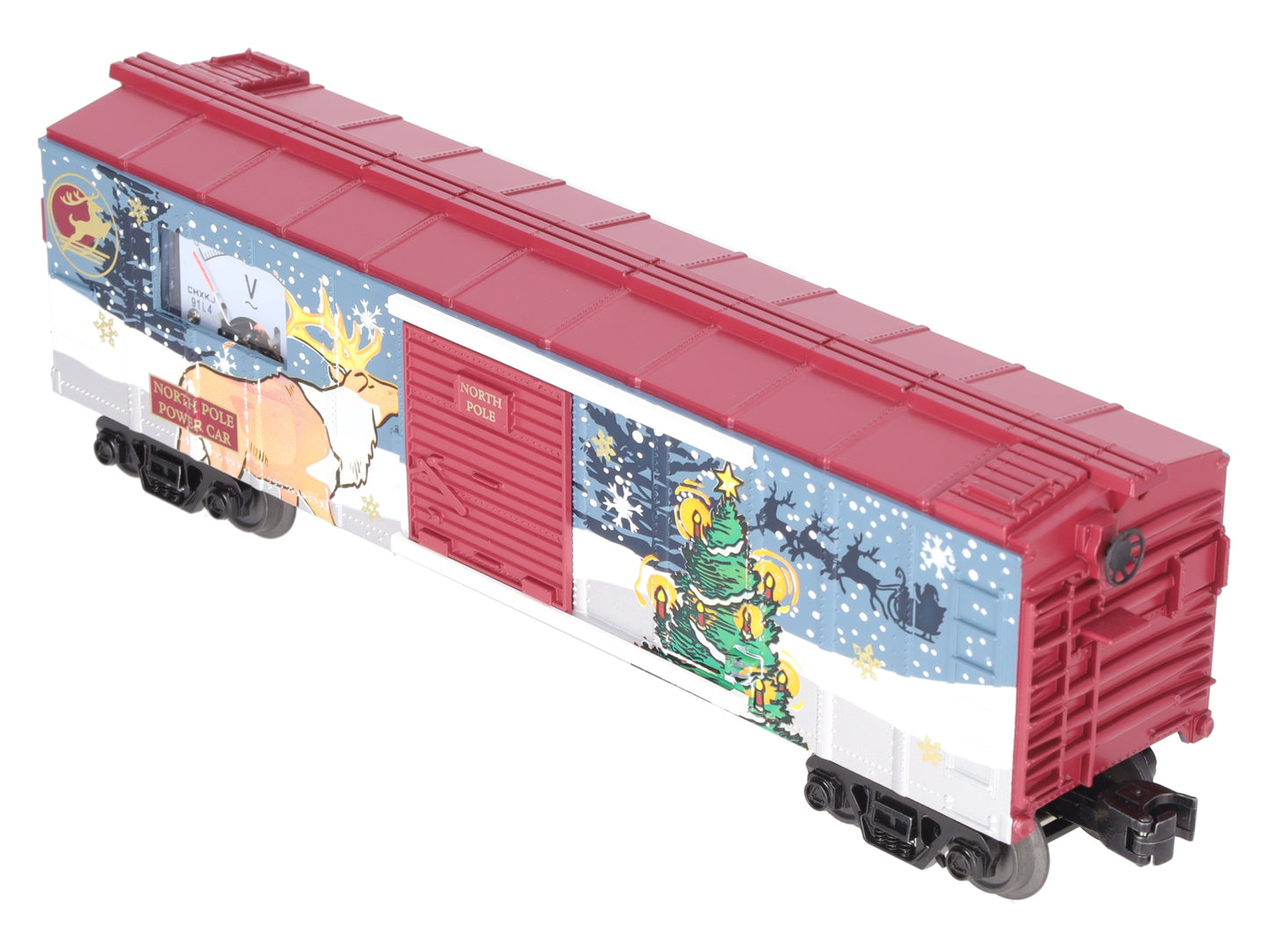 MTH 30-71032 O Gauge North Pole Boxcar w/ Power Meter LN/Box