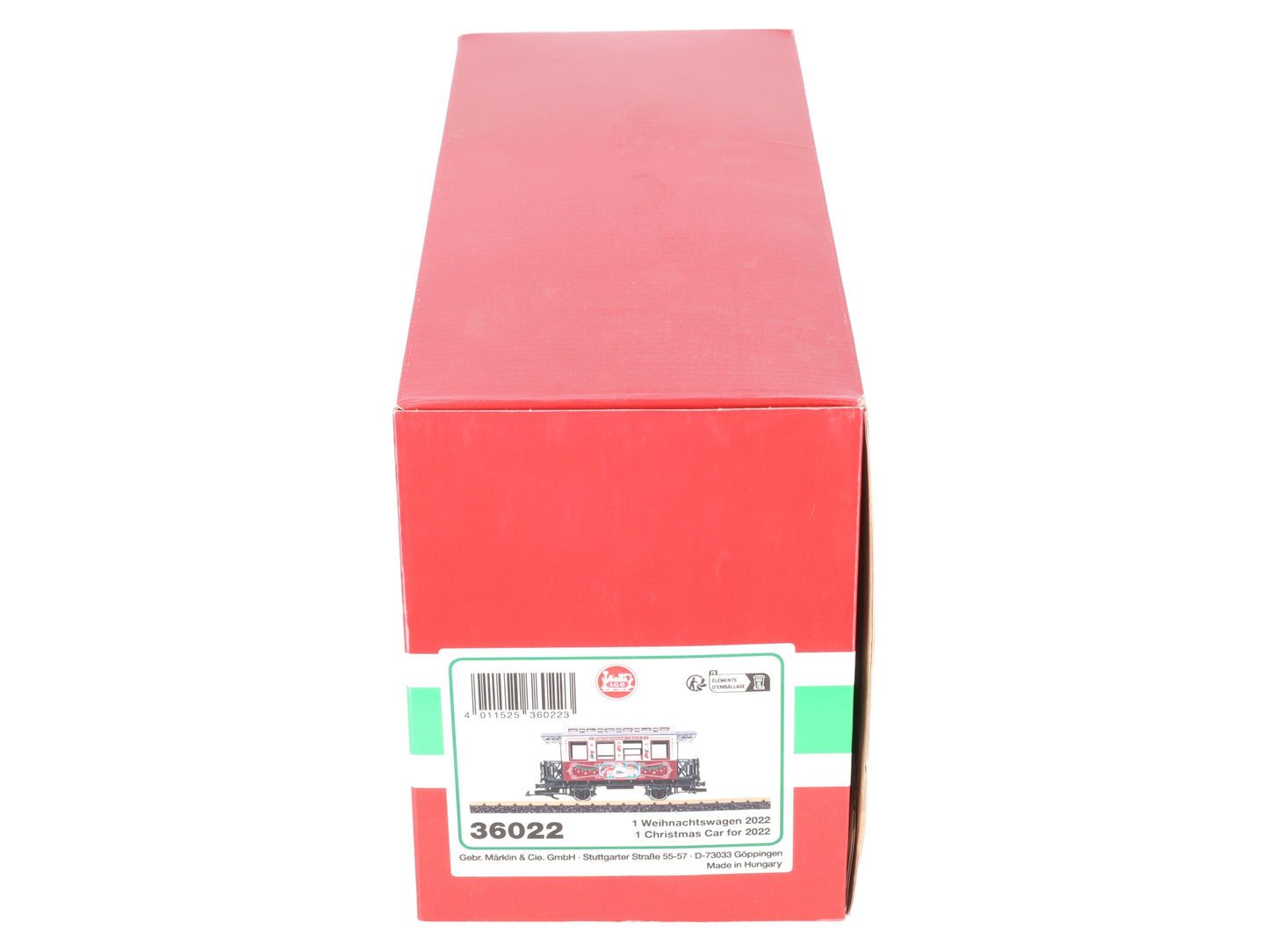 LGB 36022 G 2022 Christmas Passenger Car LN/Box
