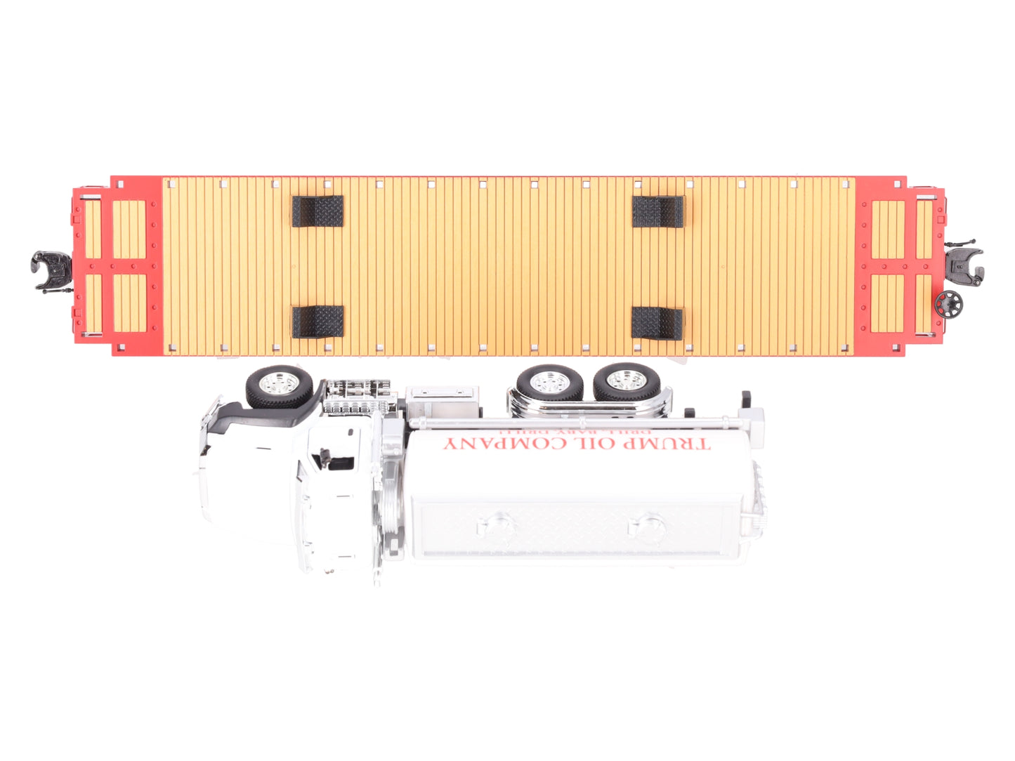 MTH 20-92440D Donald J. Trump Flatcar w/ Tanker Truck LN/Box