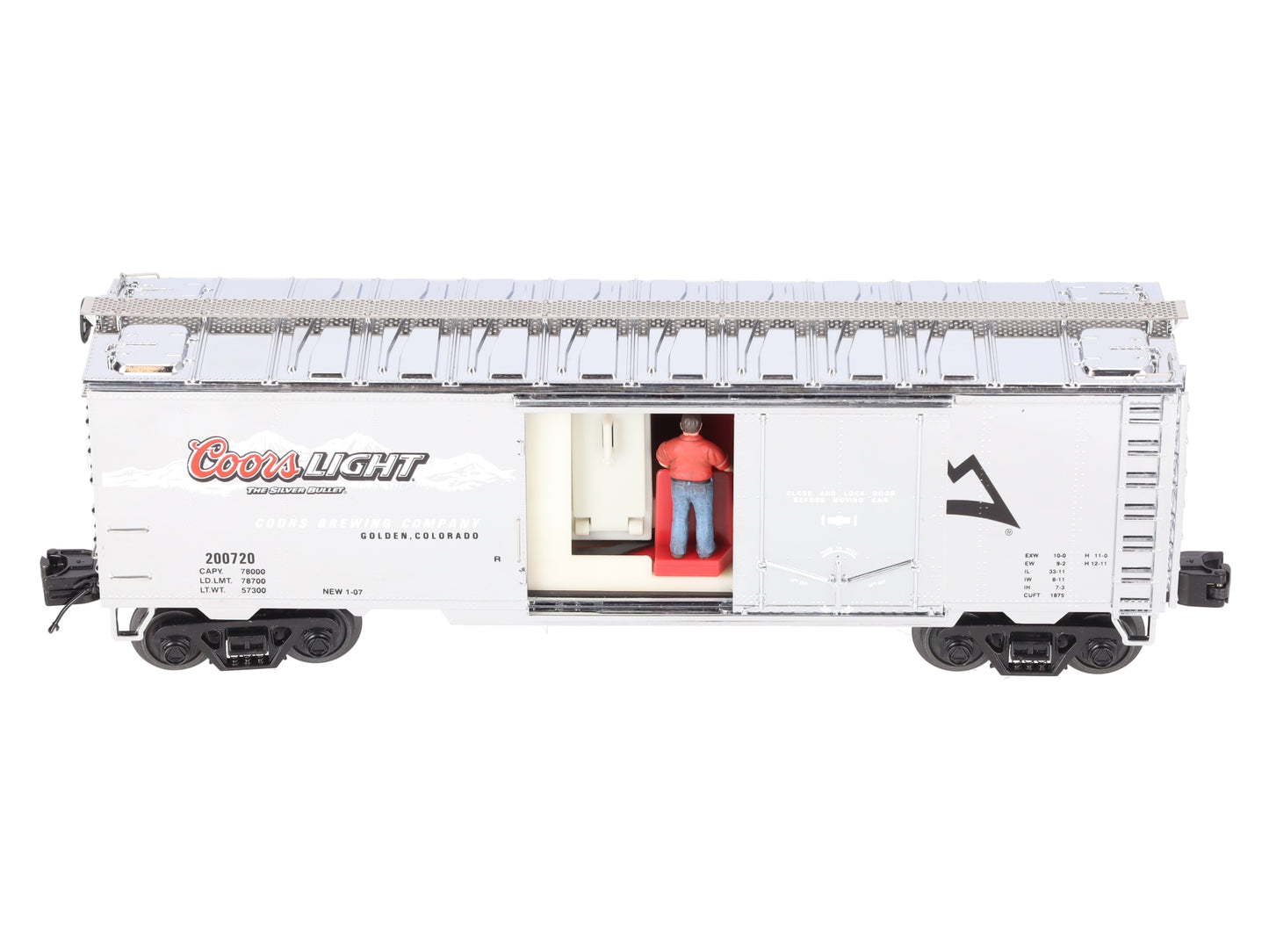 MTH 20-94124 O Coors Light Operating Refrigerator Car #200720 EX/Box