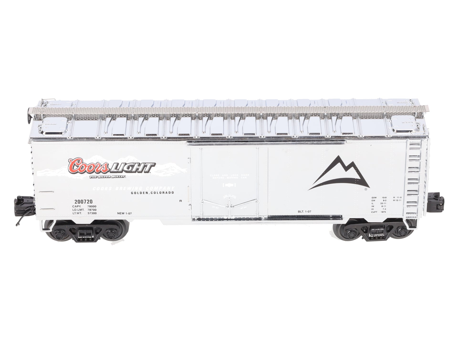 MTH 20-94124 O Coors Light Operating Refrigerator Car #200720 EX/Box