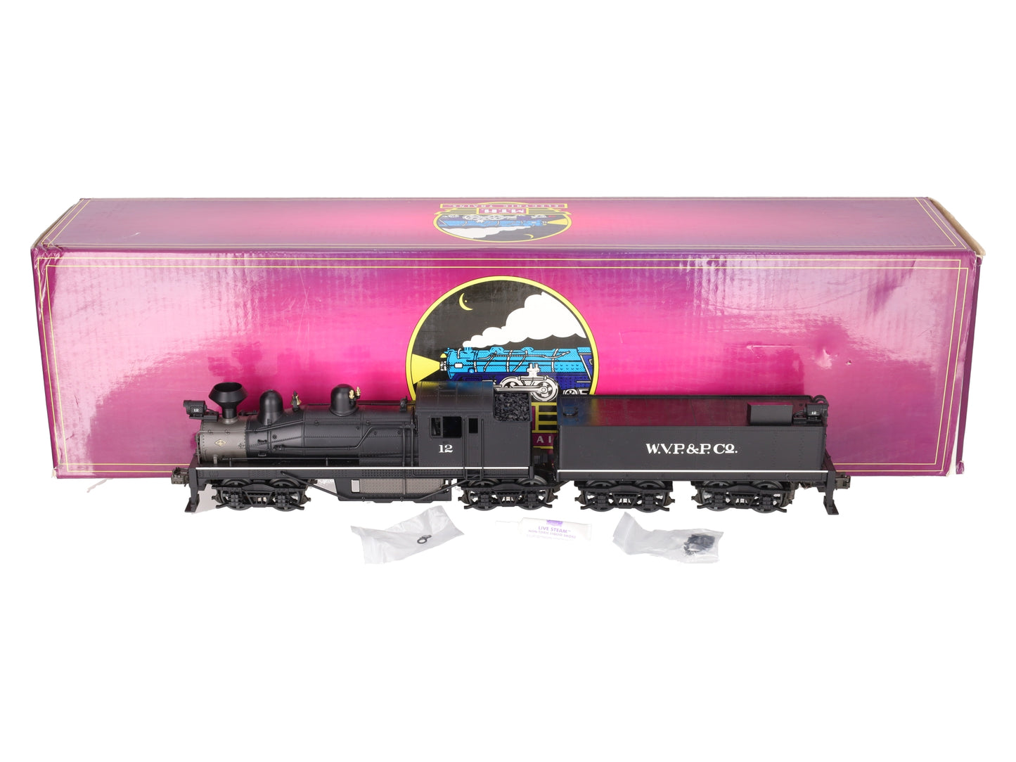 MTH 20-3023-1 O Gauge W.V.P&P Shay Steam Locomotive & Tender w/PS1 #12 LN/Box