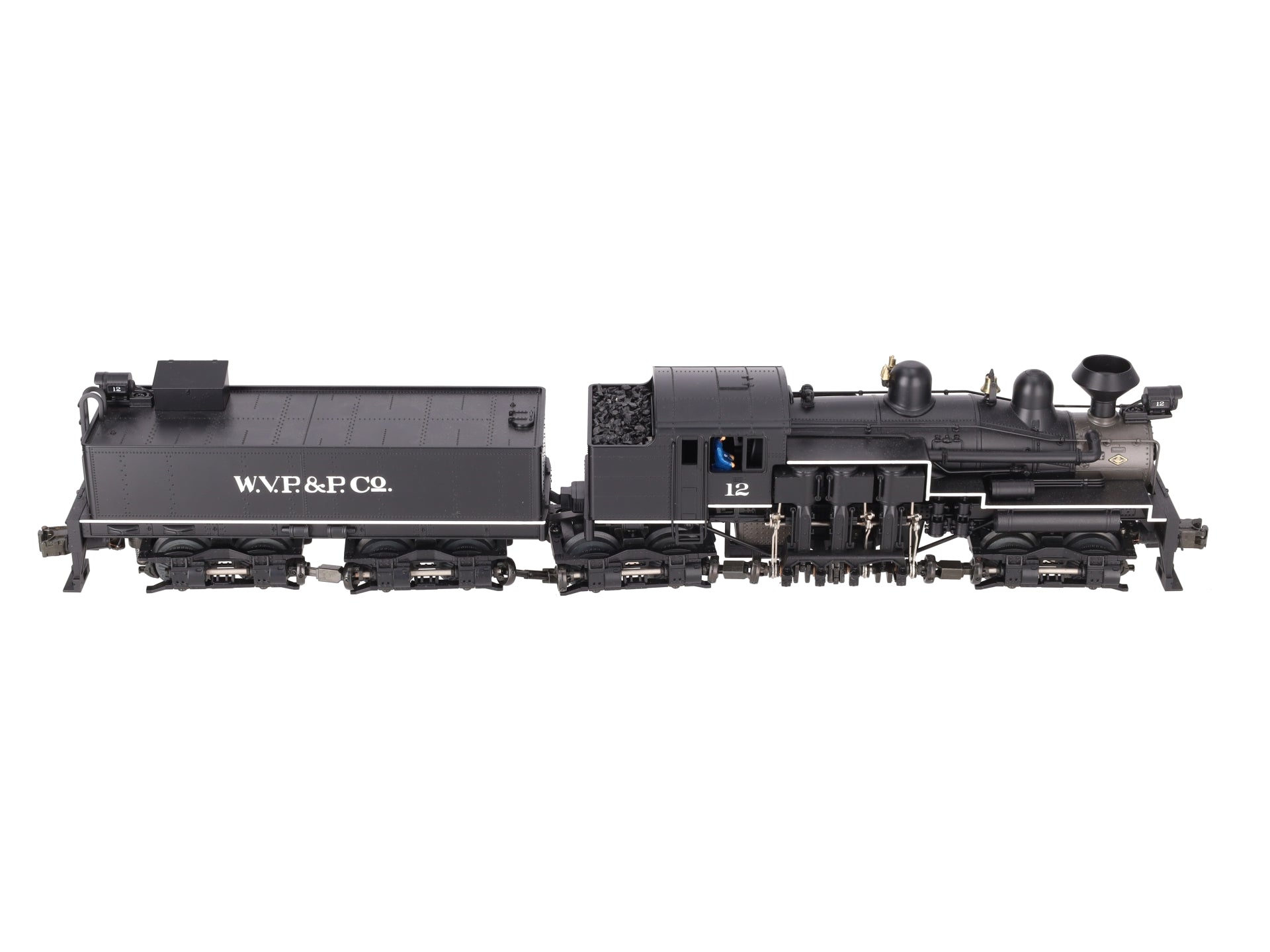 MTH 20-3023-1 O Gauge W.V.P&P Shay Steam Locomotive & Tender w/PS1 #12 LN/Box