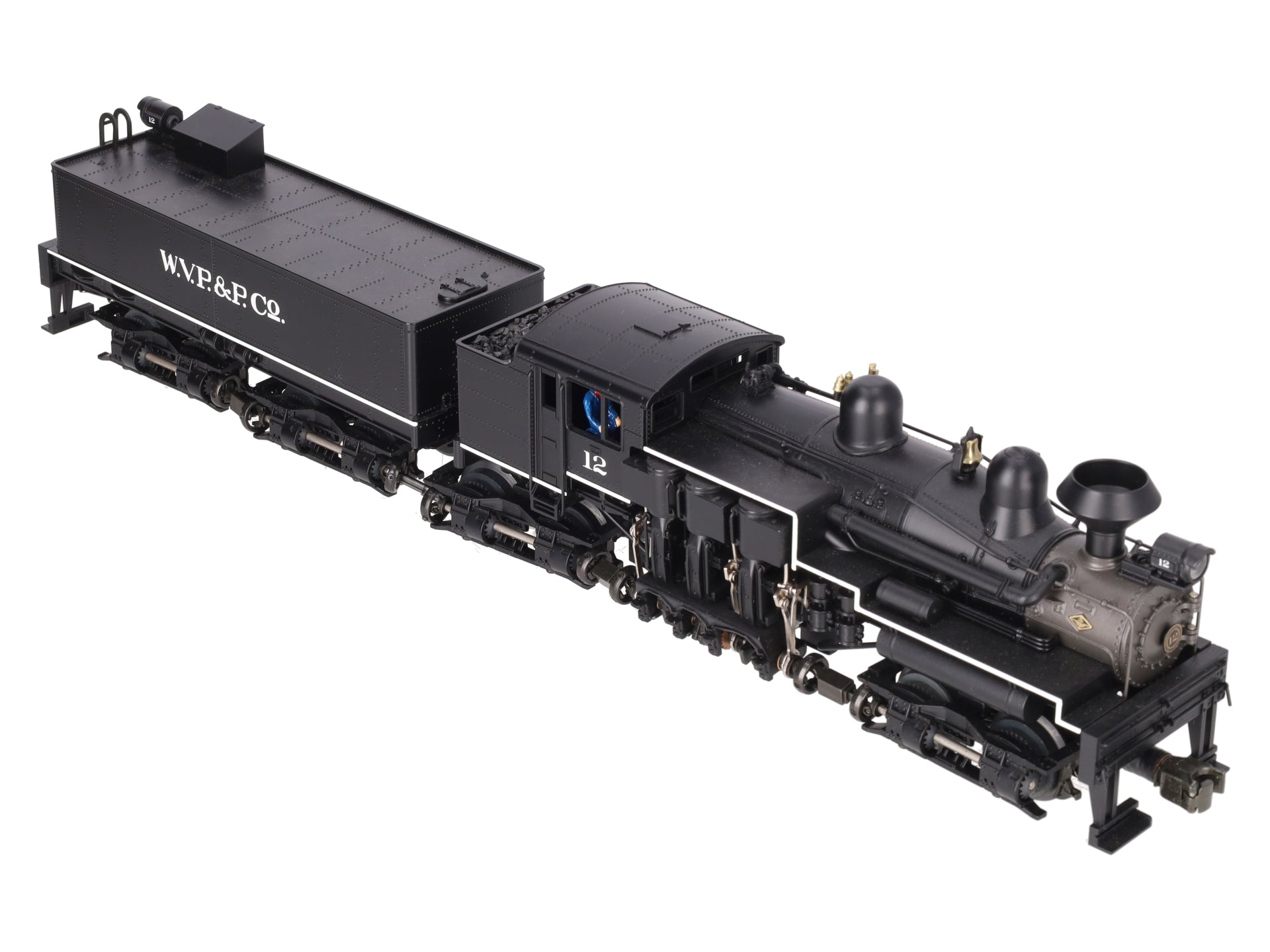 MTH 20-3023-1 O Gauge W.V.P&P Shay Steam Locomotive & Tender w/PS1 #12 LN/Box