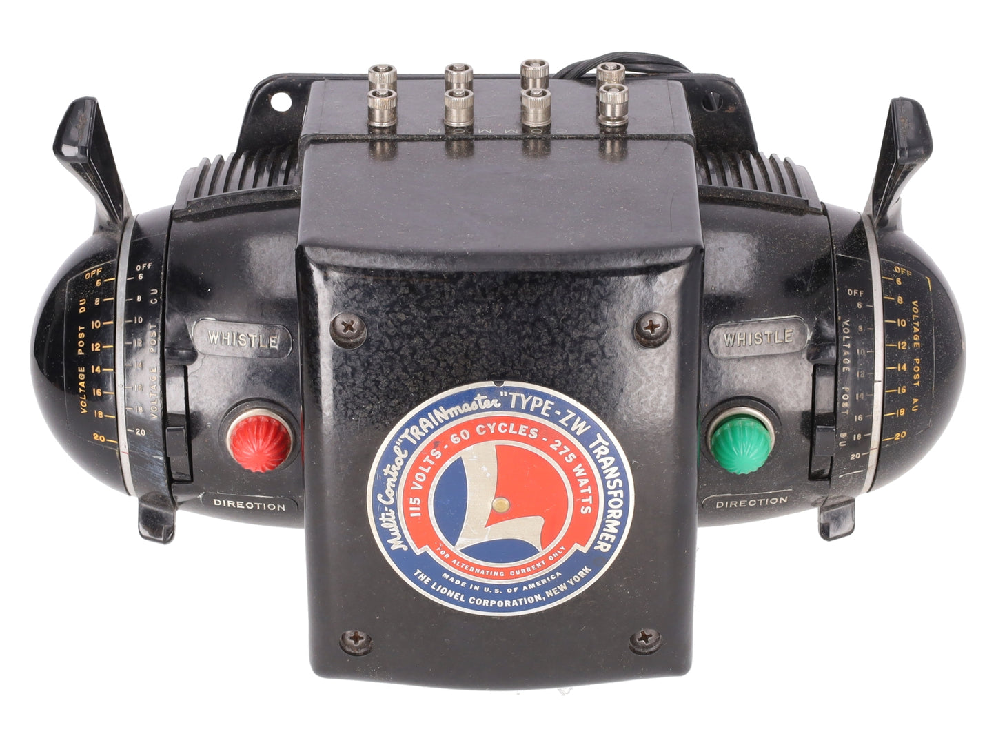 Lionel ZW O Gauge Vintage Trainmaster 275 Watt Transformer with Whistle VG/Box