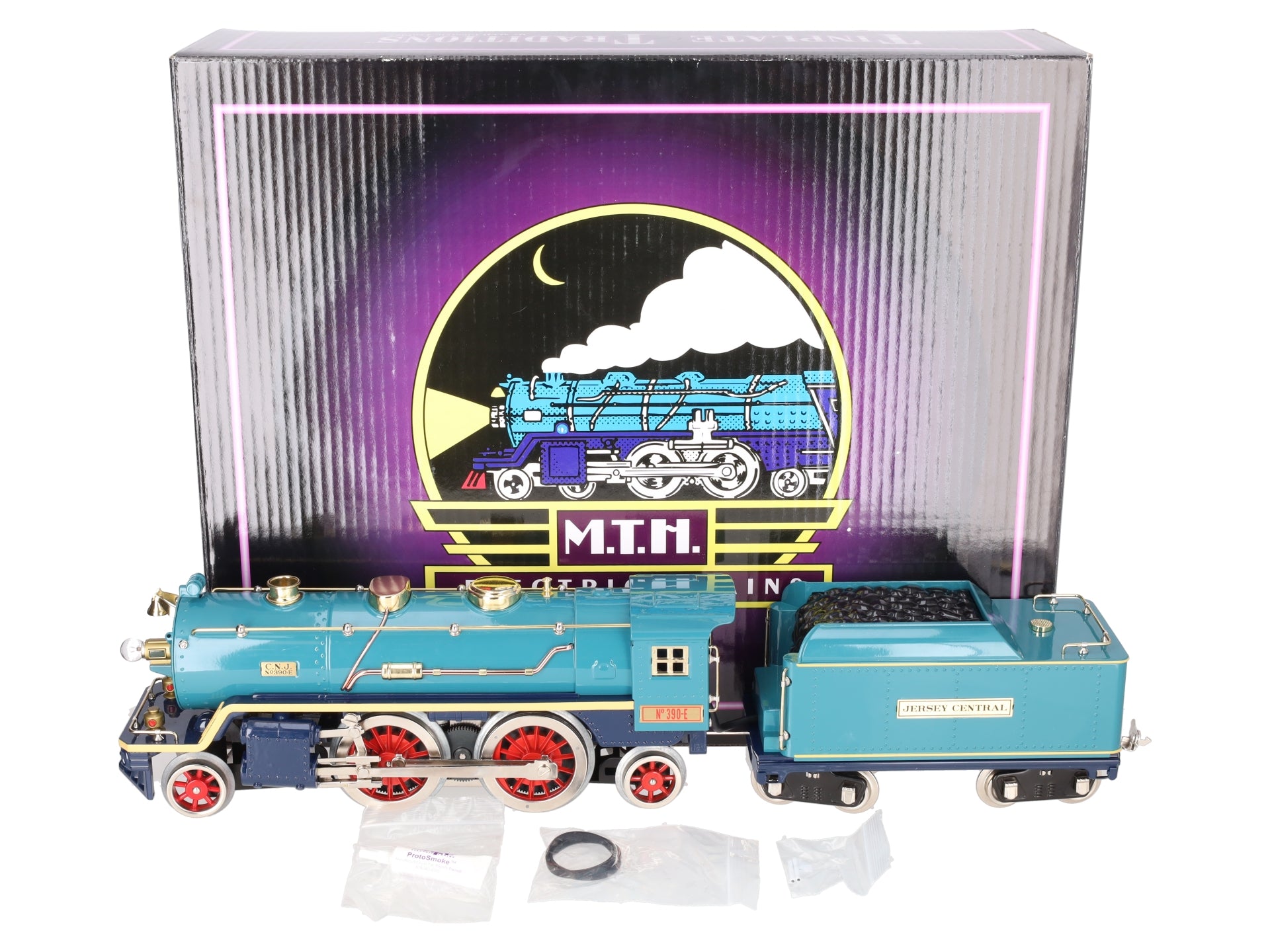 MTH 10-1279-1 Std. Gauge Tinplate No. 390 Steam Locomotive & Tender w/PS2 LN/Box