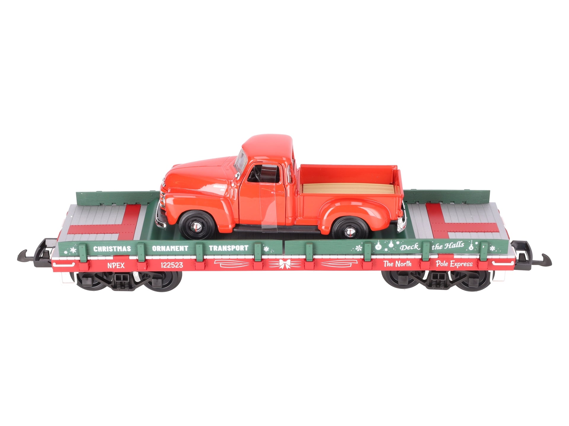 Piko 38787 G Christmas Ornament Transport w/Diecast Pickup Truck and Ornaments LN/Box