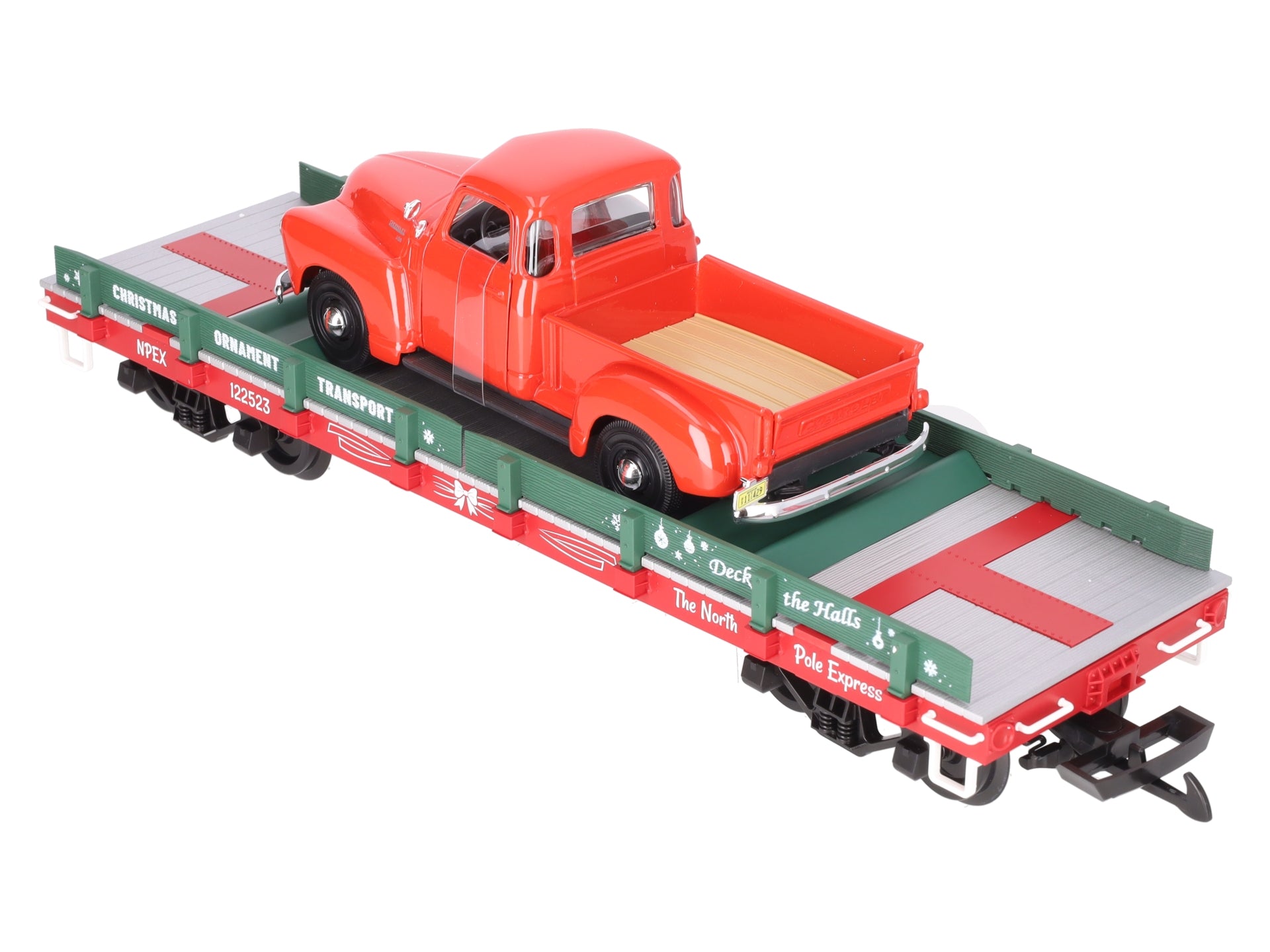 Piko 38787 G Christmas Ornament Transport w/Diecast Pickup Truck and Ornaments LN/Box