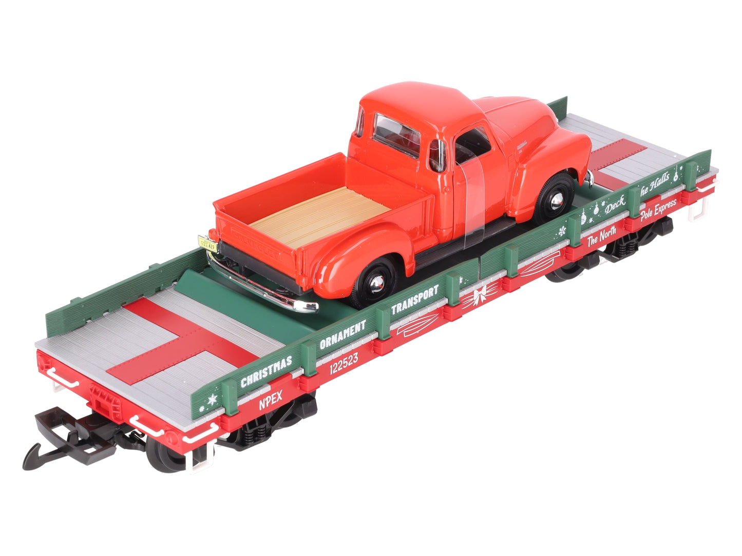Piko 38787 G Christmas Ornament Transport w/Diecast Pickup Truck and Ornaments LN/Box