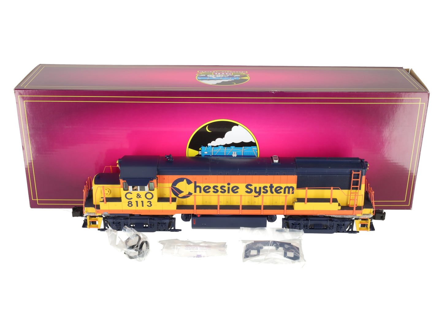 MTH 20-20220-1 Chessie U258B Diesel Engine w/PS3 #8113 (Hi-Rail Wheels) LN/Box