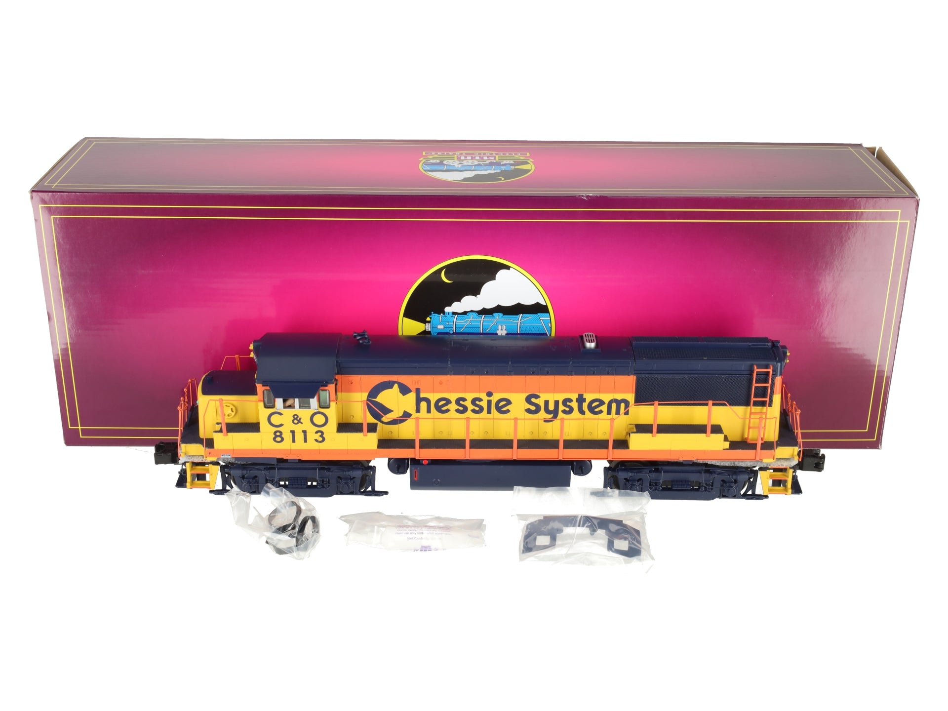 MTH 20-20220-1 Chessie U258B Diesel Engine w/PS3 #8113 (Hi-Rail Wheels) LN/Box
