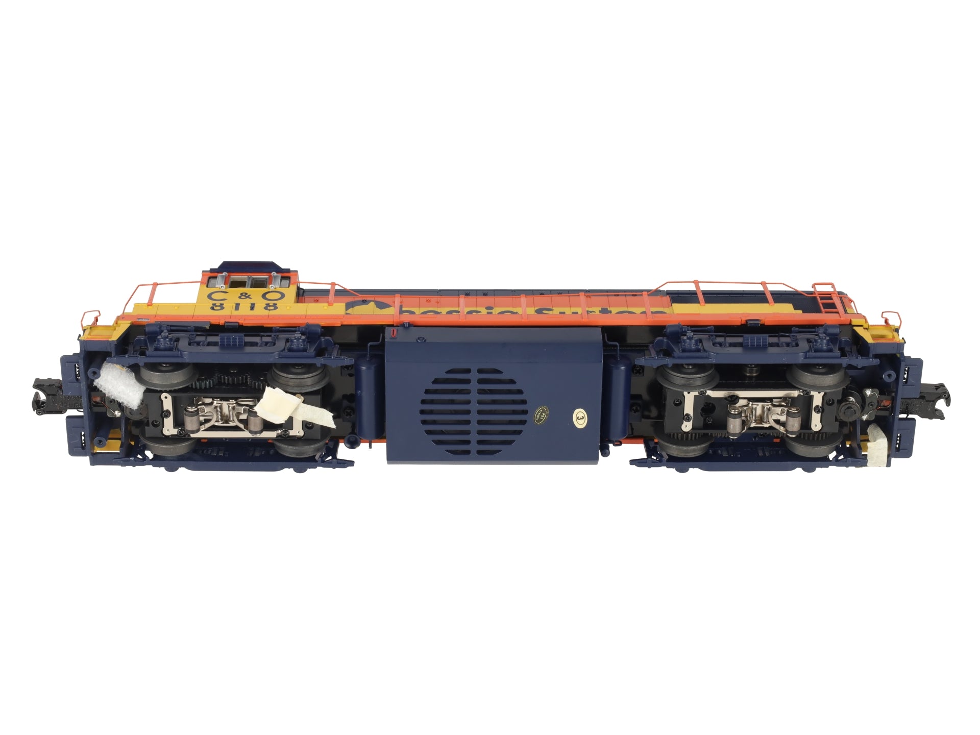 MTH 20-20220-1 Chessie U258B Diesel Engine w/PS3 #8118 (Hi-Rail Wheels) LN/Box
