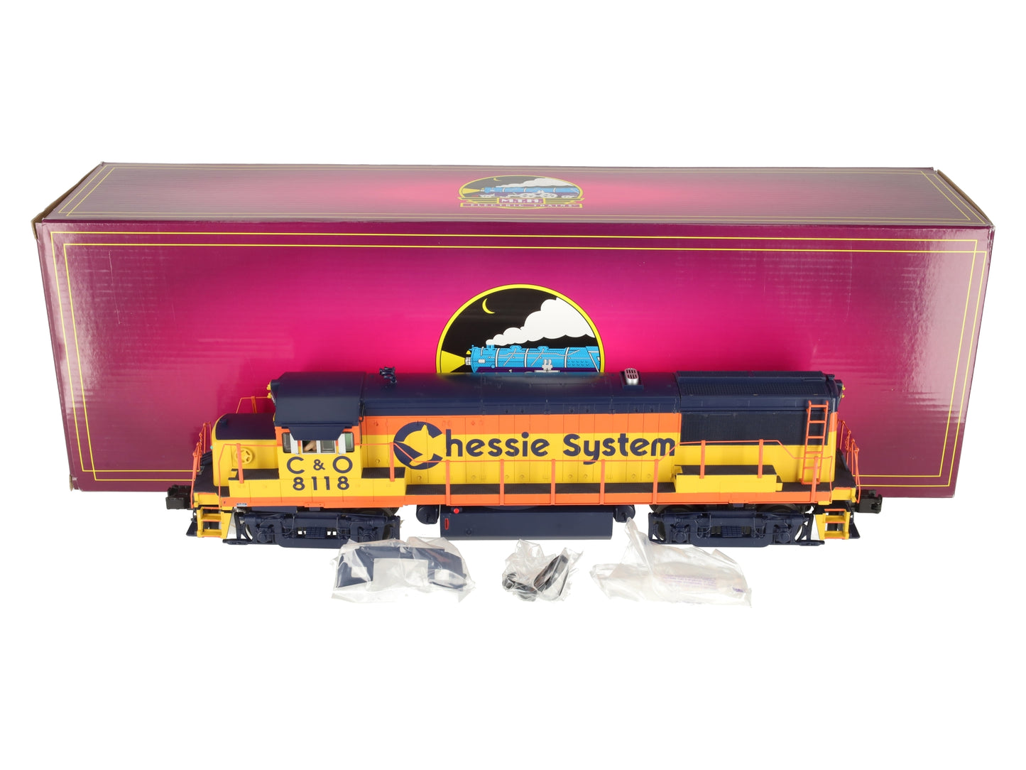 MTH 20-20220-1 Chessie U258B Diesel Engine w/PS3 #8118 (Hi-Rail Wheels) LN/Box