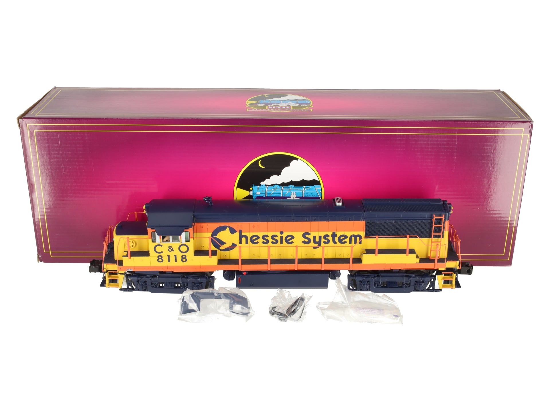 MTH 20-20220-1 Chessie U258B Diesel Engine w/PS3 #8118 (Hi-Rail Wheels) LN/Box