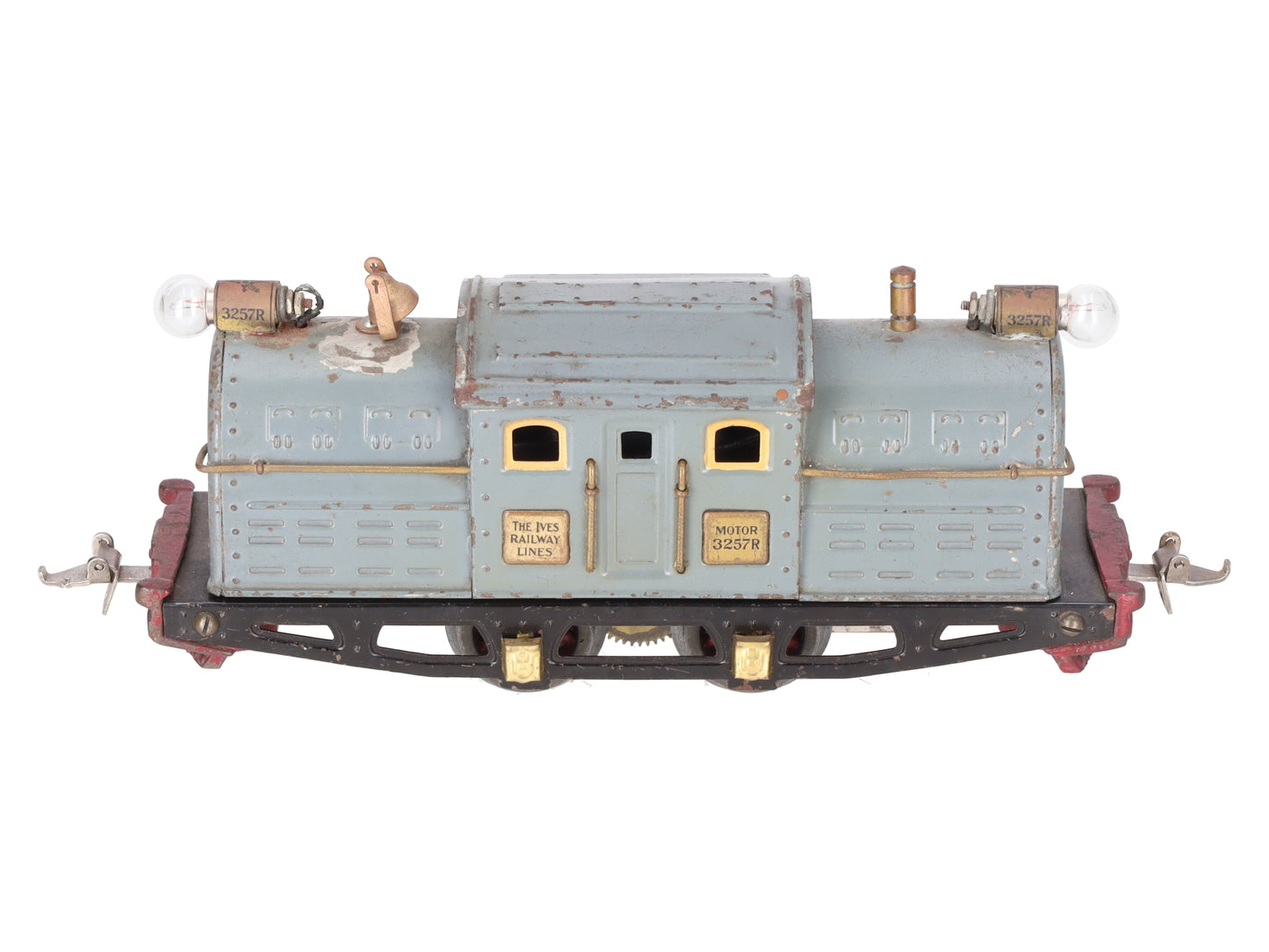 Ives 3257R Vintage O 0-4-0 Gray Powered Electric Locomotive VG
