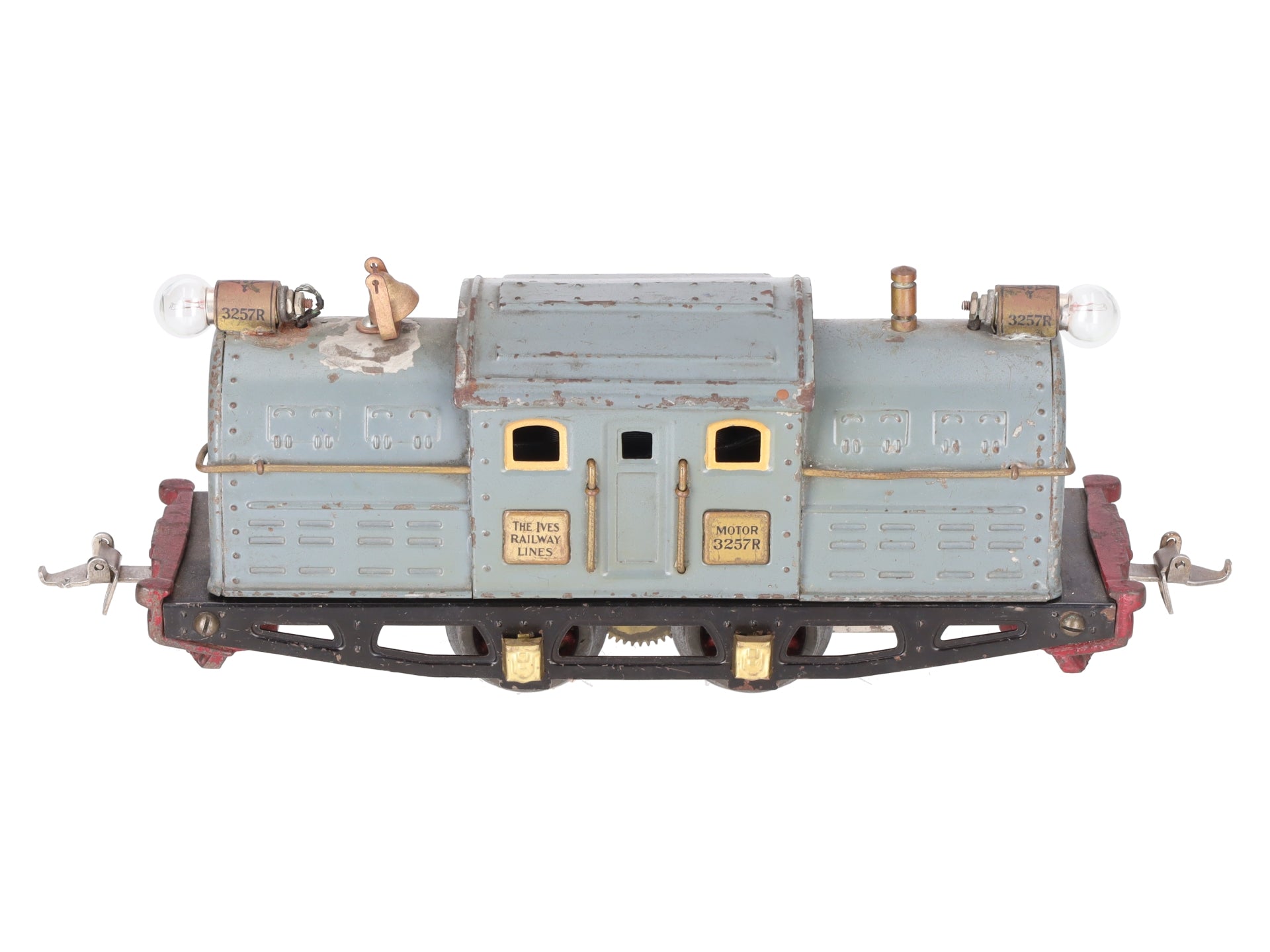 Ives 3257R Vintage O 0-4-0 Gray Powered Electric Locomotive VG