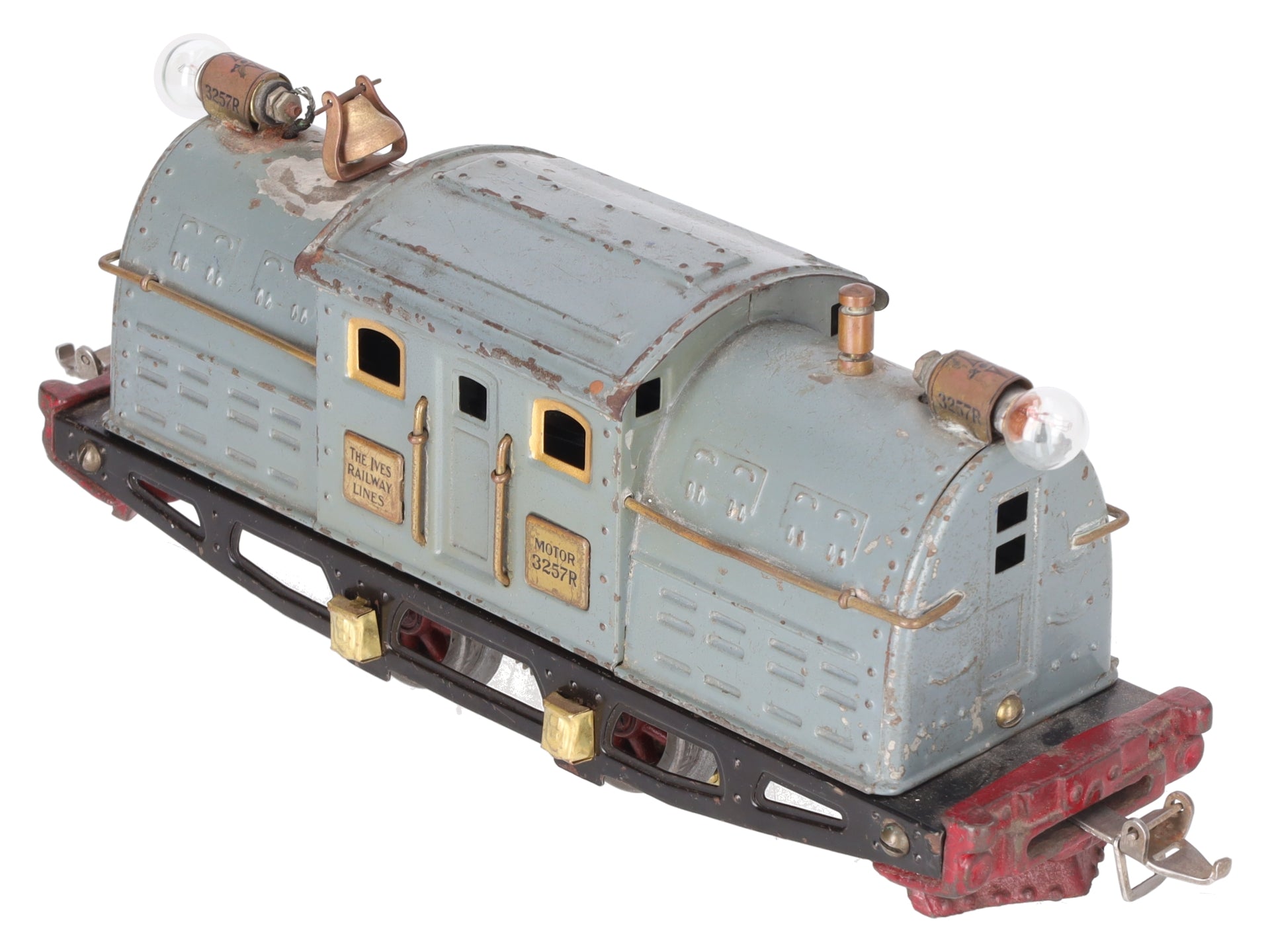 Ives 3257R Vintage O 0-4-0 Gray Powered Electric Locomotive VG