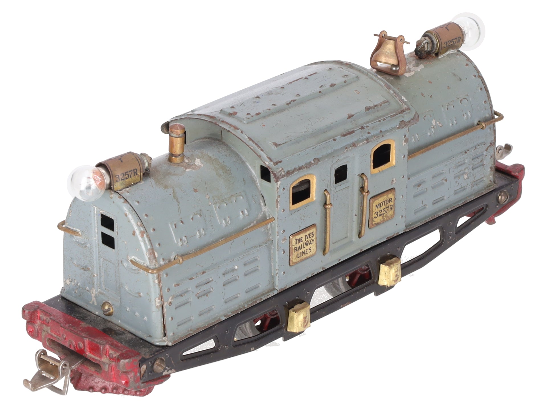 Ives 3257R Vintage O 0-4-0 Gray Powered Electric Locomotive VG