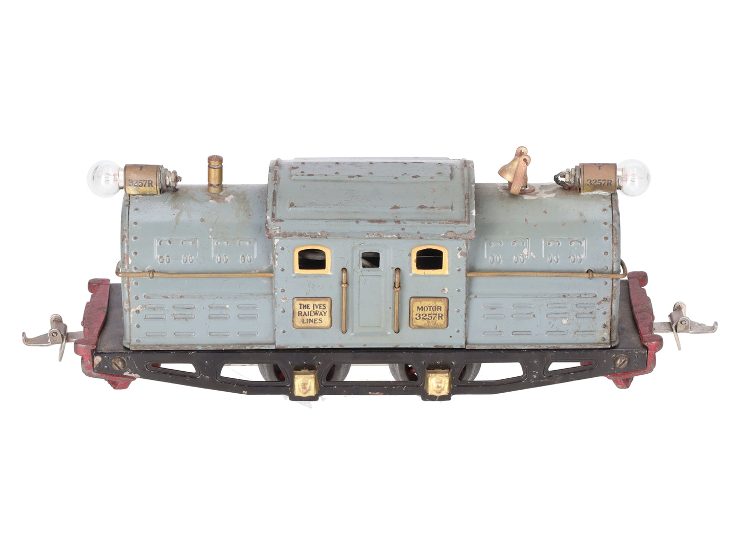 Ives 3257R Vintage O 0-4-0 Gray Powered Electric Locomotive VG