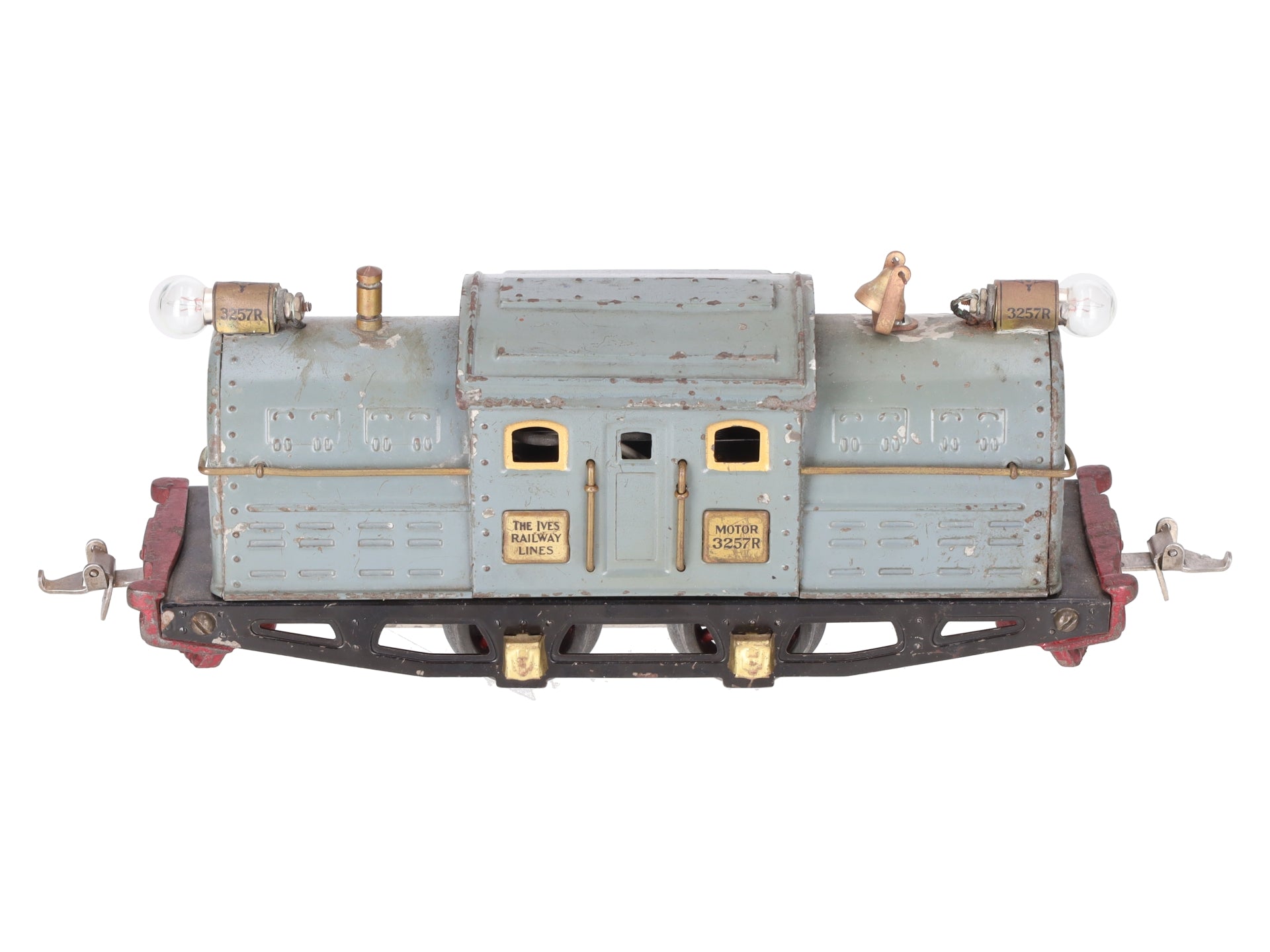 Ives 3257R Vintage O 0-4-0 Gray Powered Electric Locomotive VG