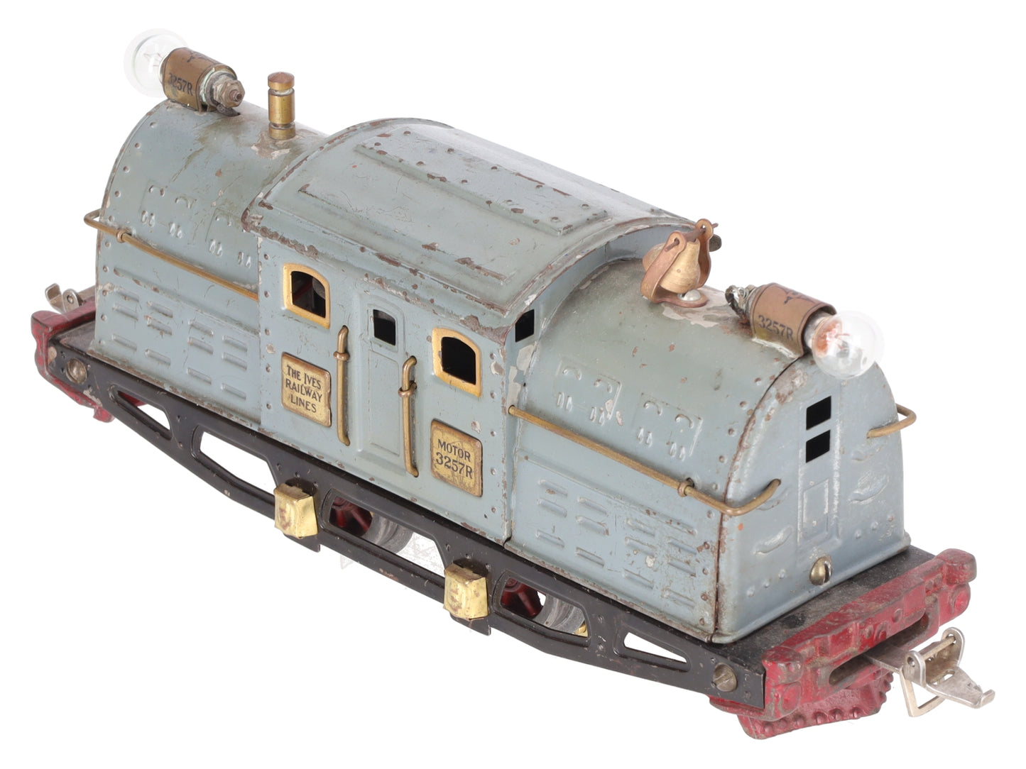 Ives 3257R Vintage O 0-4-0 Gray Powered Electric Locomotive VG