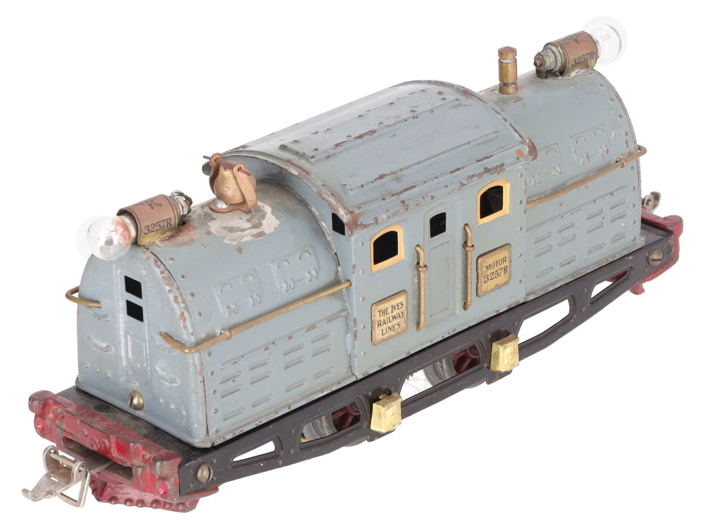 Ives 3257R Vintage O 0-4-0 Gray Powered Electric Locomotive VG