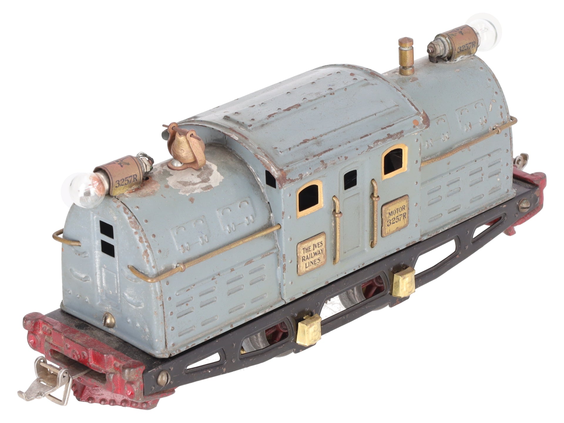 Ives 3257R Vintage O 0-4-0 Gray Powered Electric Locomotive VG