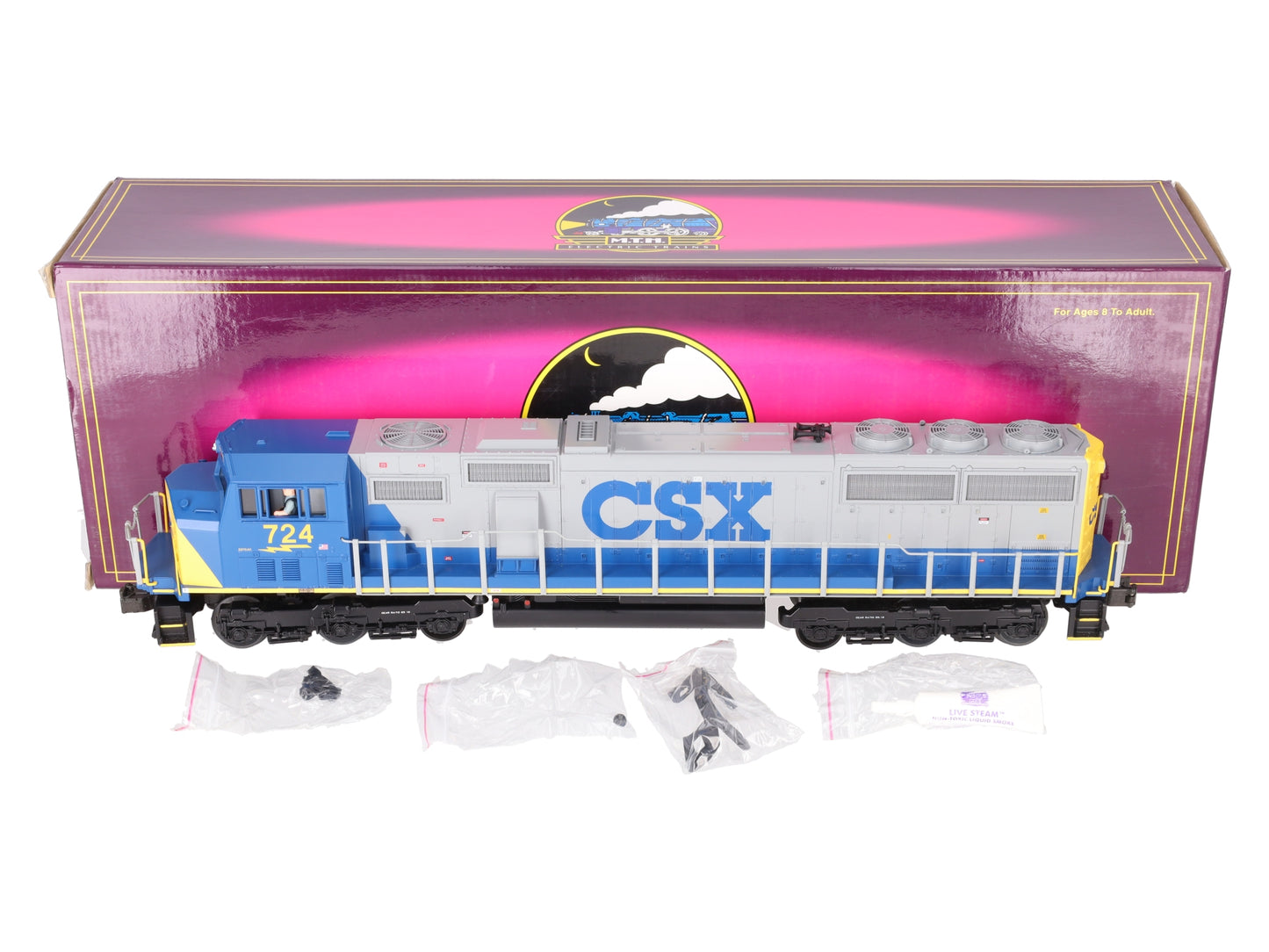 MTH 20-2224-1 O Gauge CSX SD70MAC Diesel Engine w/PS1 #724 LN/Box
