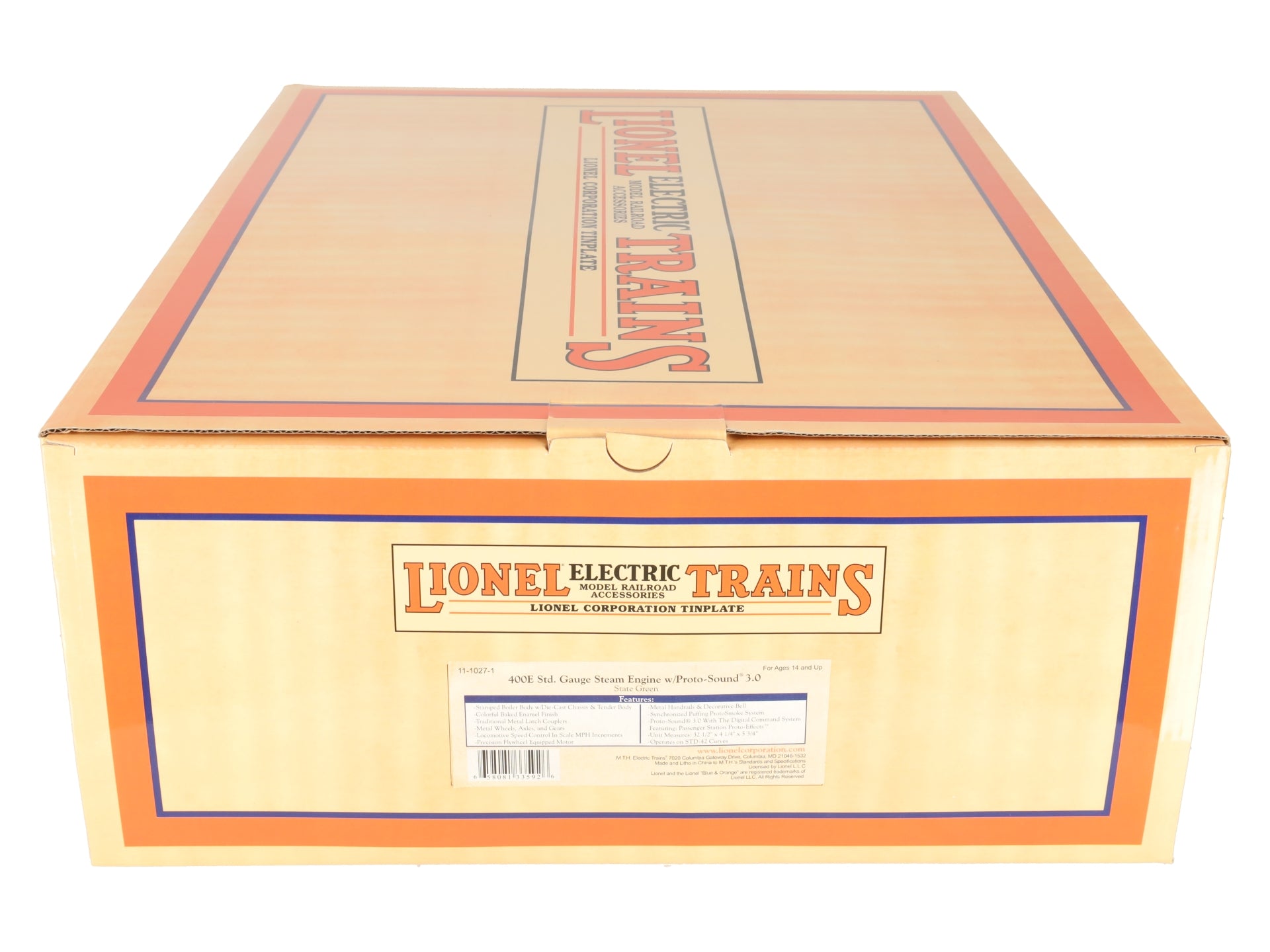 MTH 11-1027-1 Tinplate 400E Std. Gauge Steam Engine w/Proto-Sound 3.0 LN/Box
