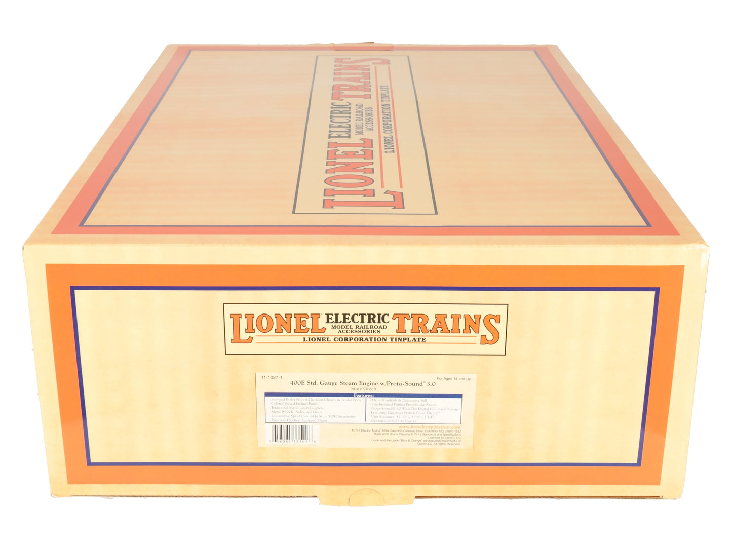 MTH 11-1027-1 Tinplate 400E Std. Gauge Steam Engine w/Proto-Sound 3.0 LN/Box