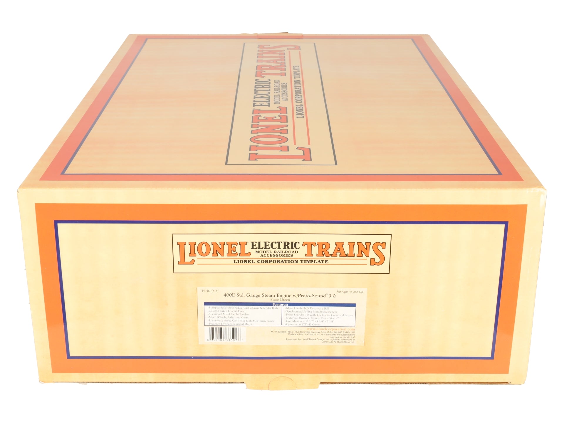 MTH 11-1027-1 Tinplate 400E Std. Gauge Steam Engine w/Proto-Sound 3.0 LN/Box