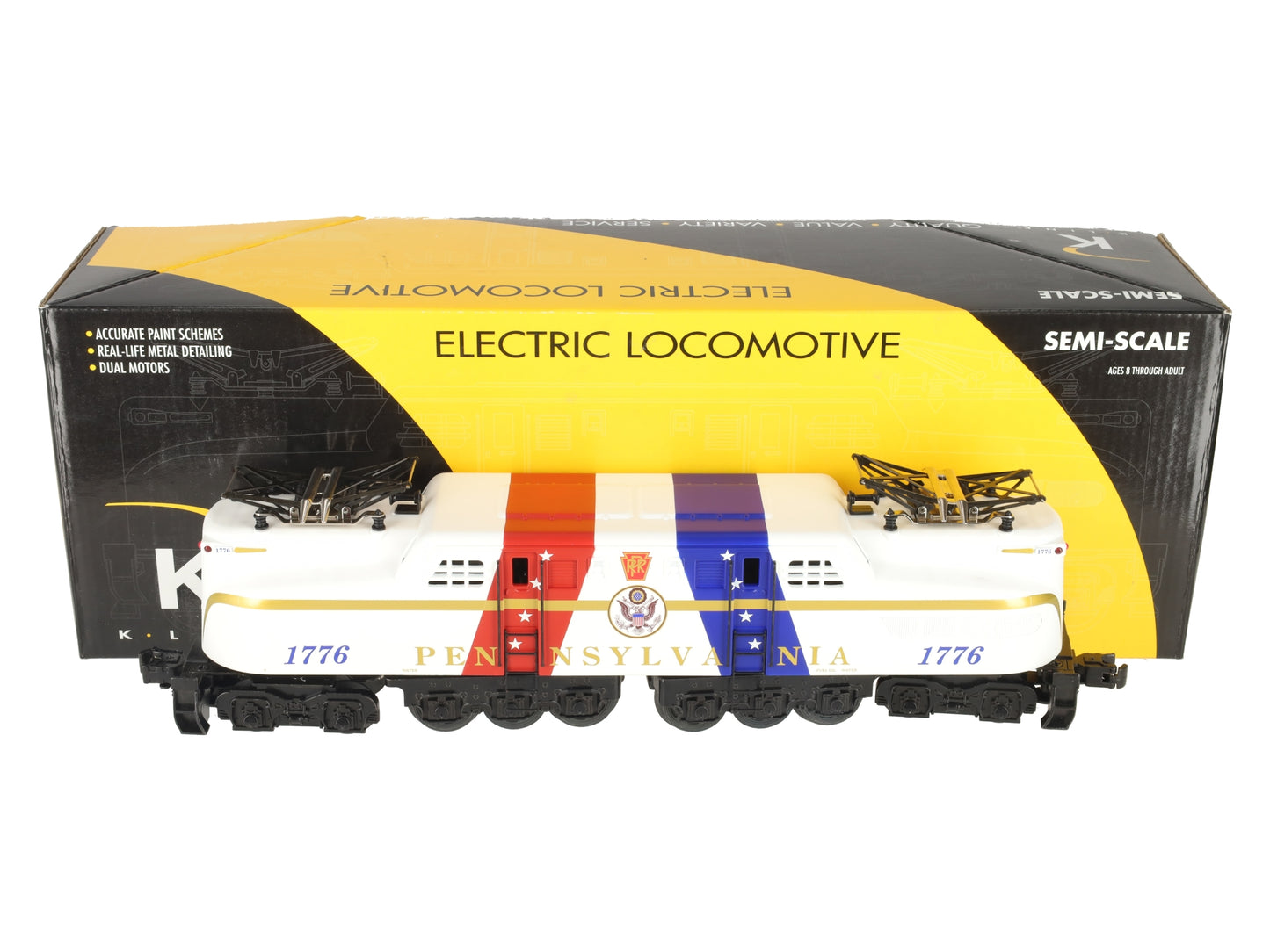 K-Line K2780-1776 O Gauge Pennsylvania Patriotic GG-1 Electric Locomotive #1776 LN/Box