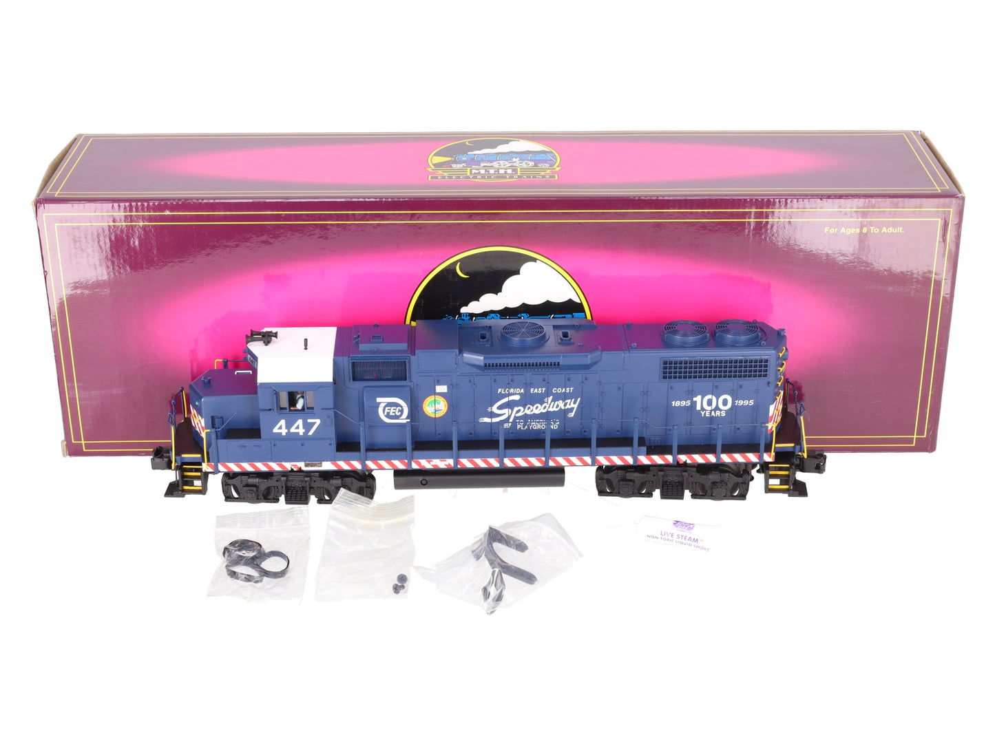 MTH 20-2253-1 Florida East Coast GP38-2 Diesel Engine w/PS 2.0 #447 LN/Box