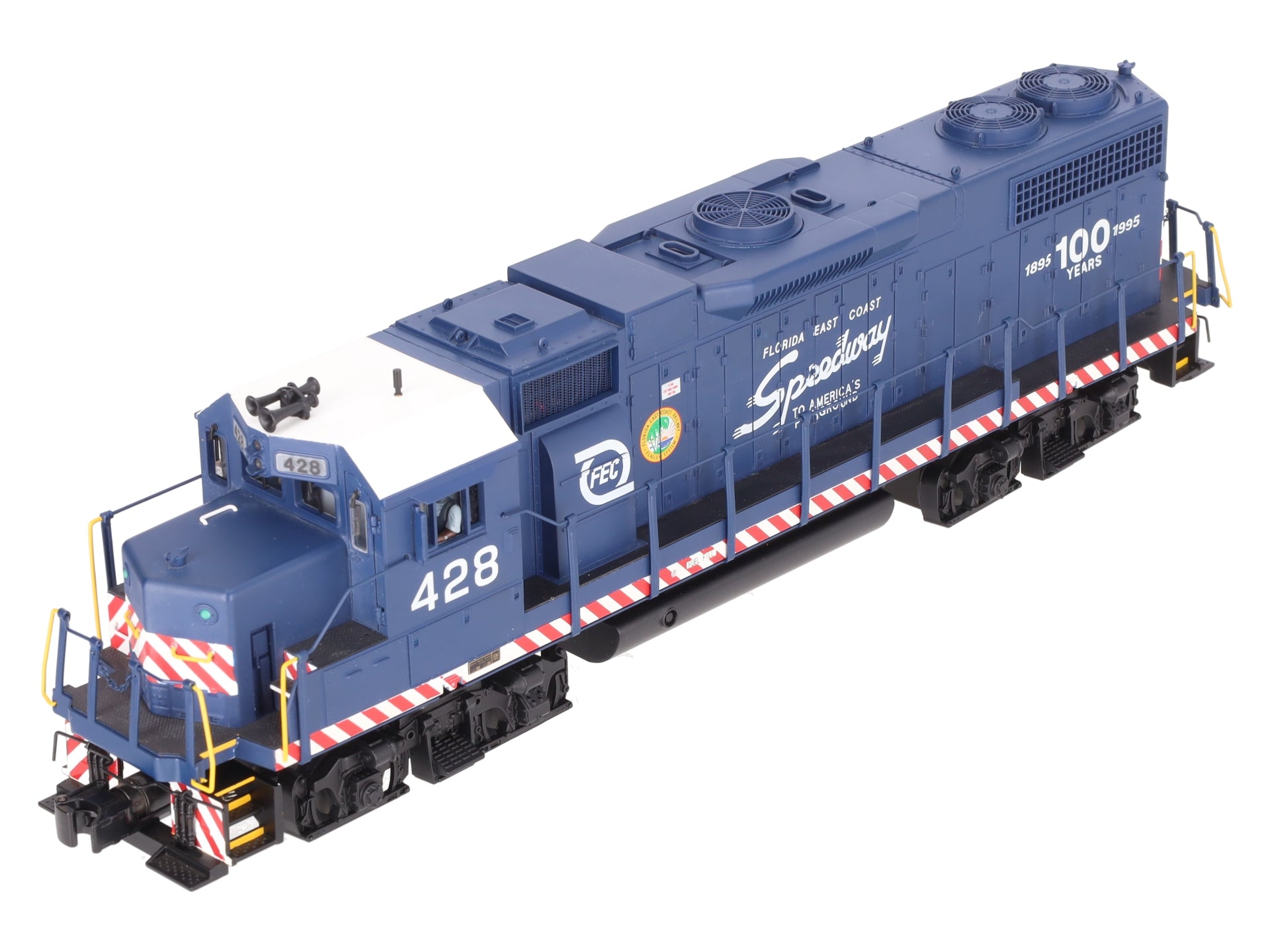 MTH 20-2253-1 O Gauge Florida East Coast GP38-2 Diesel Engine w/PS2 #428 EX/Box